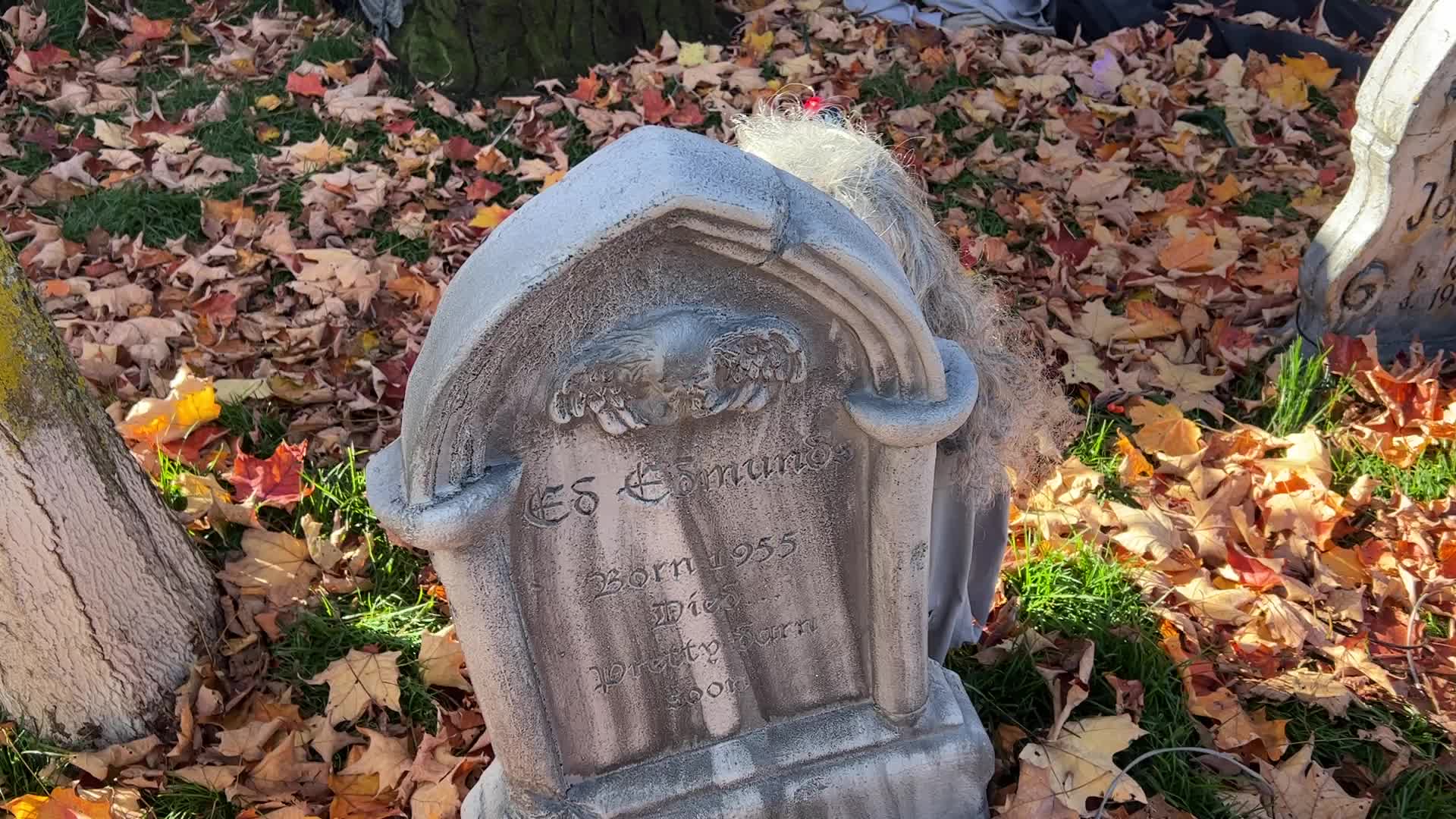 Houses decorated for Halloween in Canada
