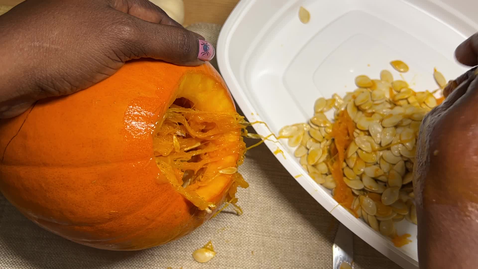 Halloween pumpkin carving in Toronto
