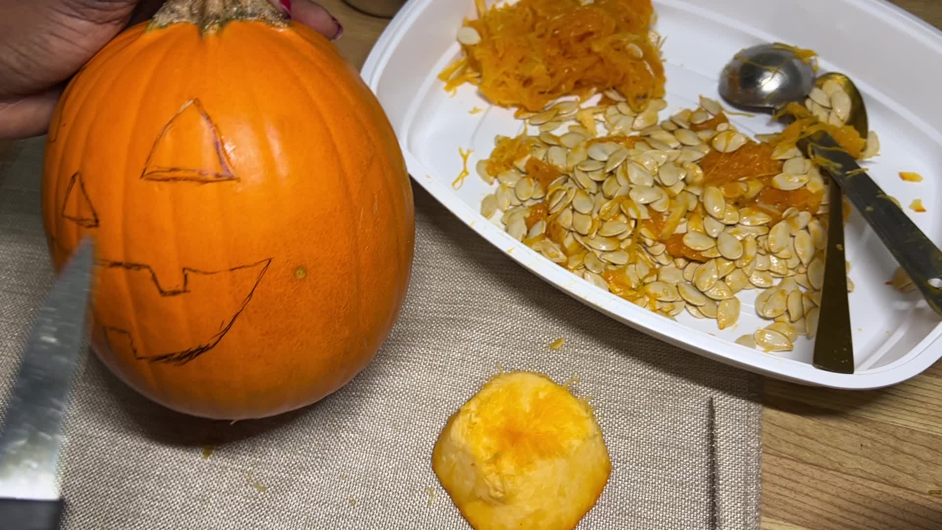 Halloween pumpkin carving in Toronto