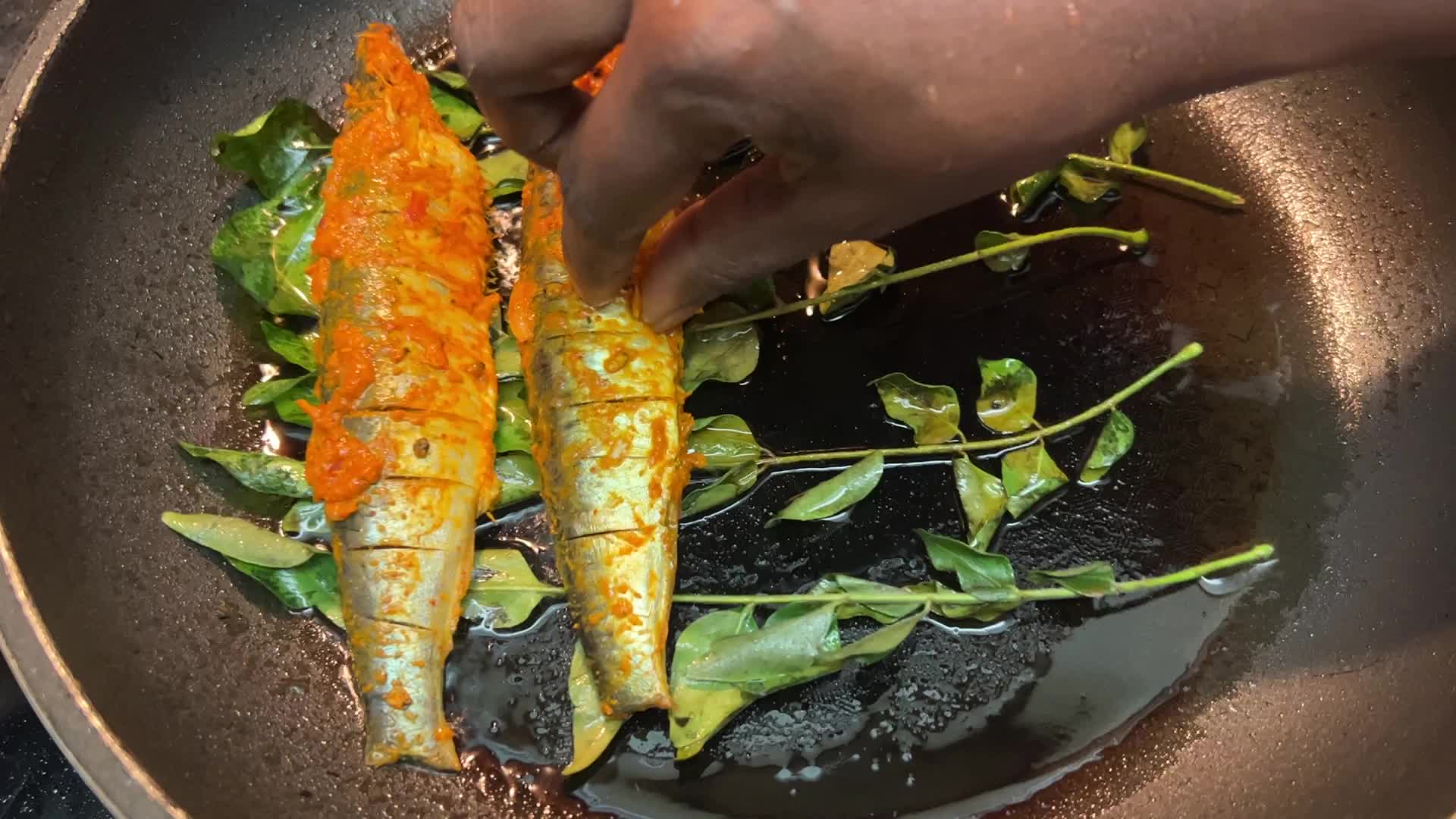 Kerala style sardine fish fry