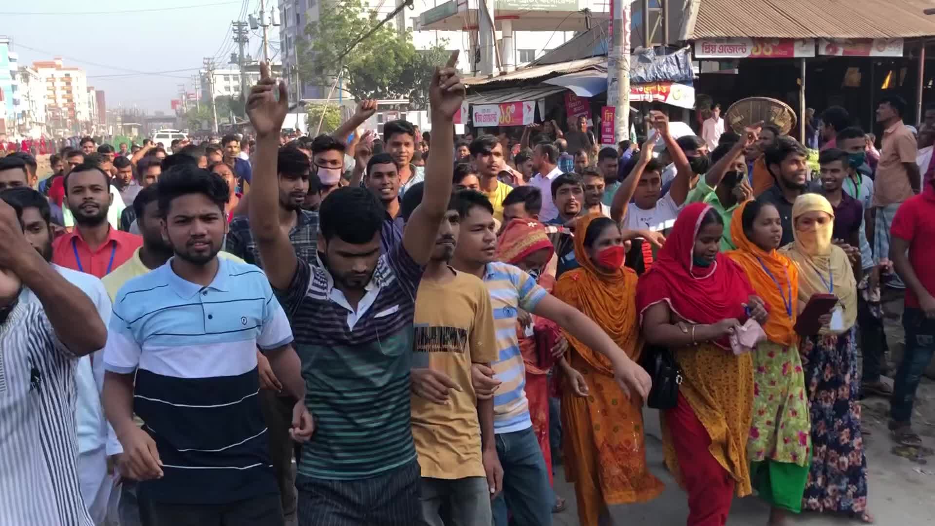 Garment workers Protest in Bangladesh 