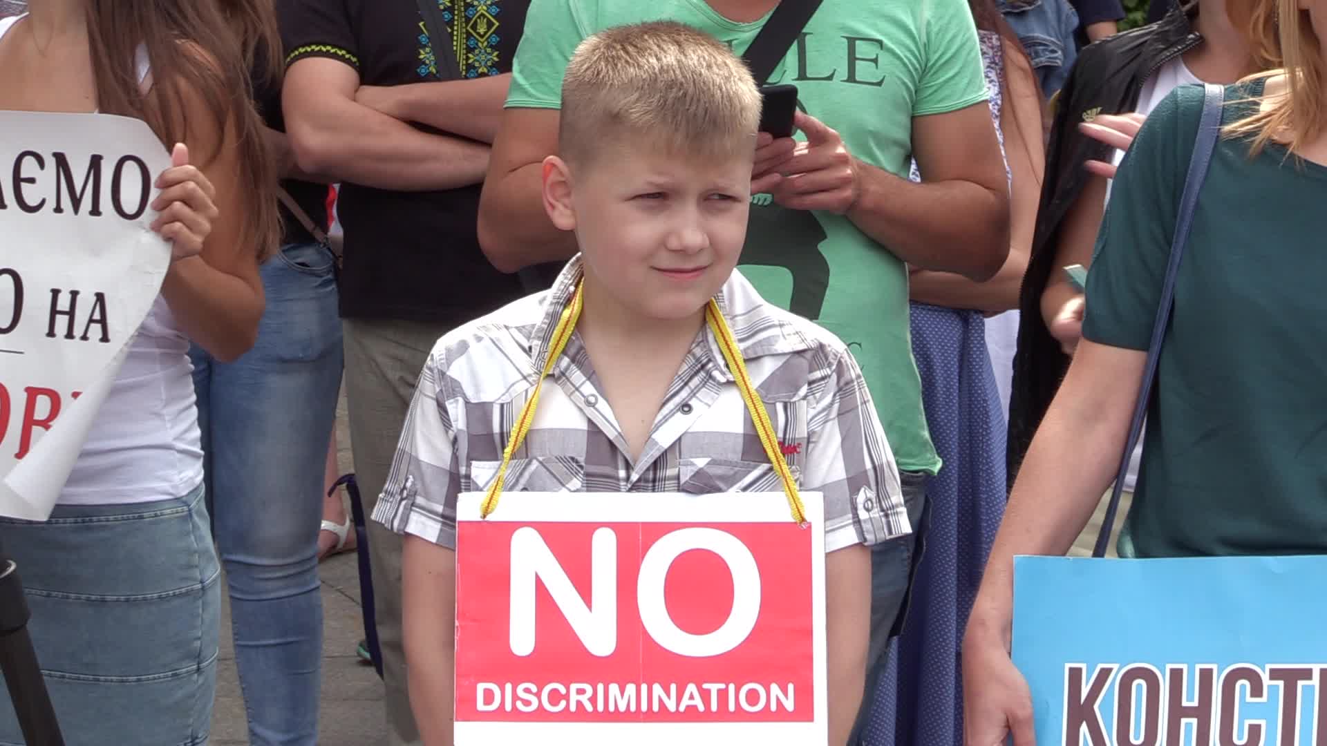 Rally against vaccination of children in Ukraine