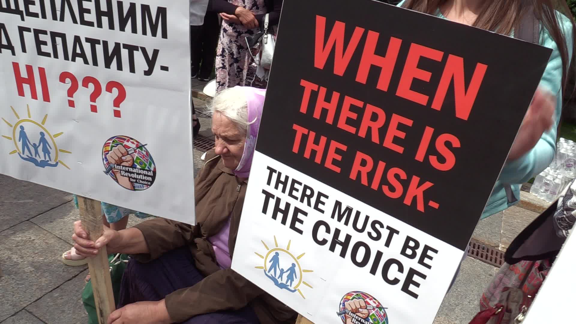 Rally against vaccination of children in Ukraine