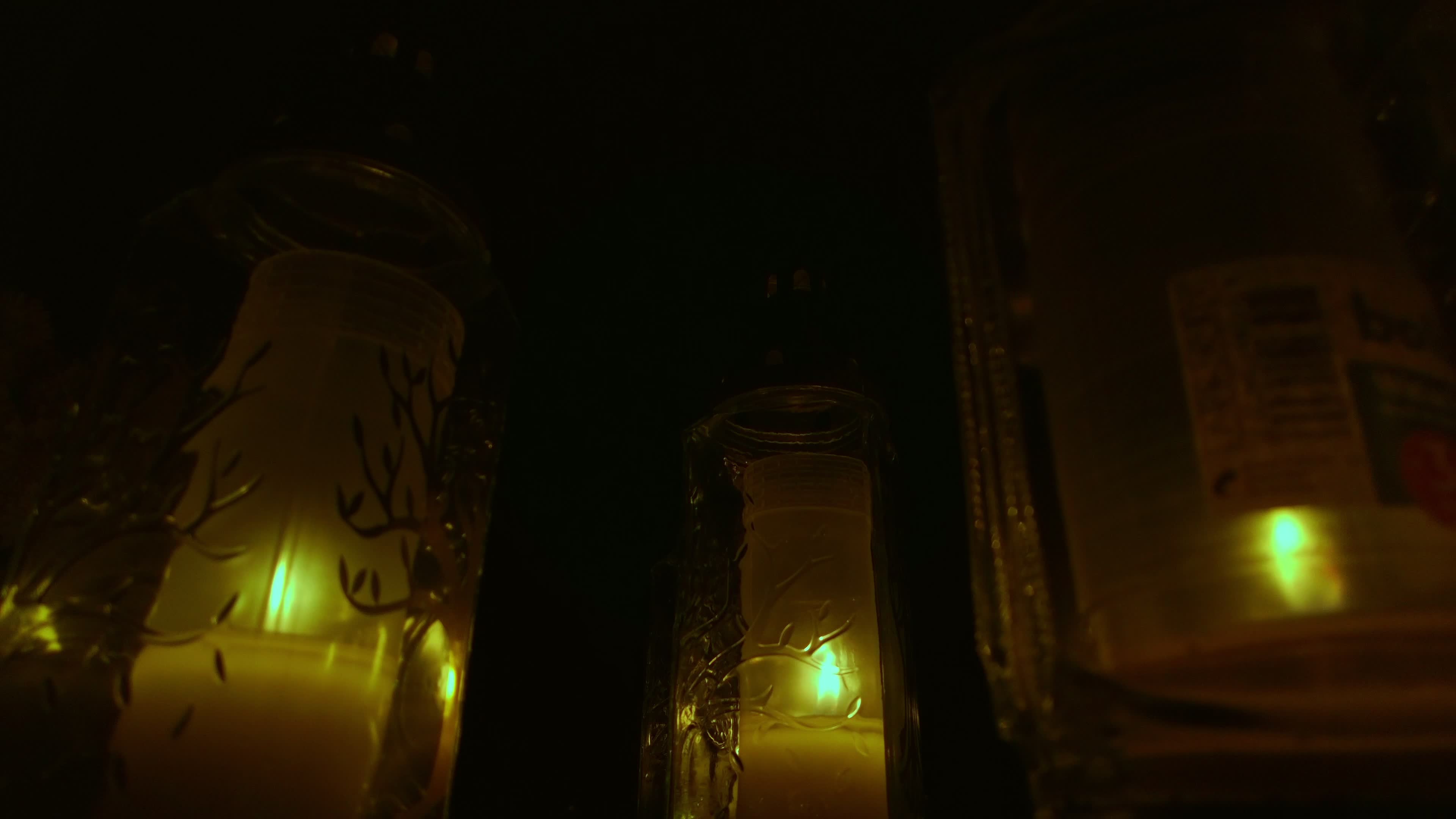 All Saints Day cemetery at night 