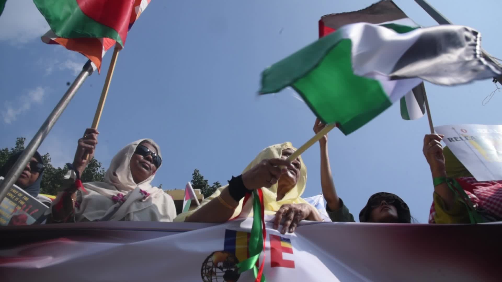 Protest in support of Palestinians in Colombo