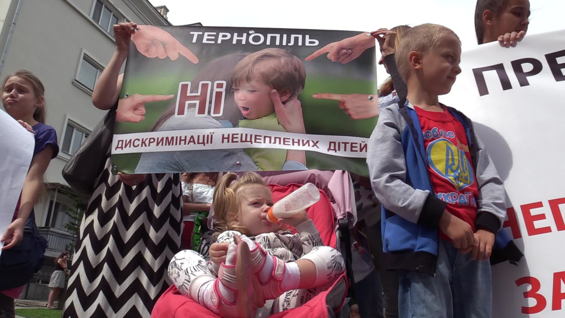 Rally against vaccination of children in Ukraine