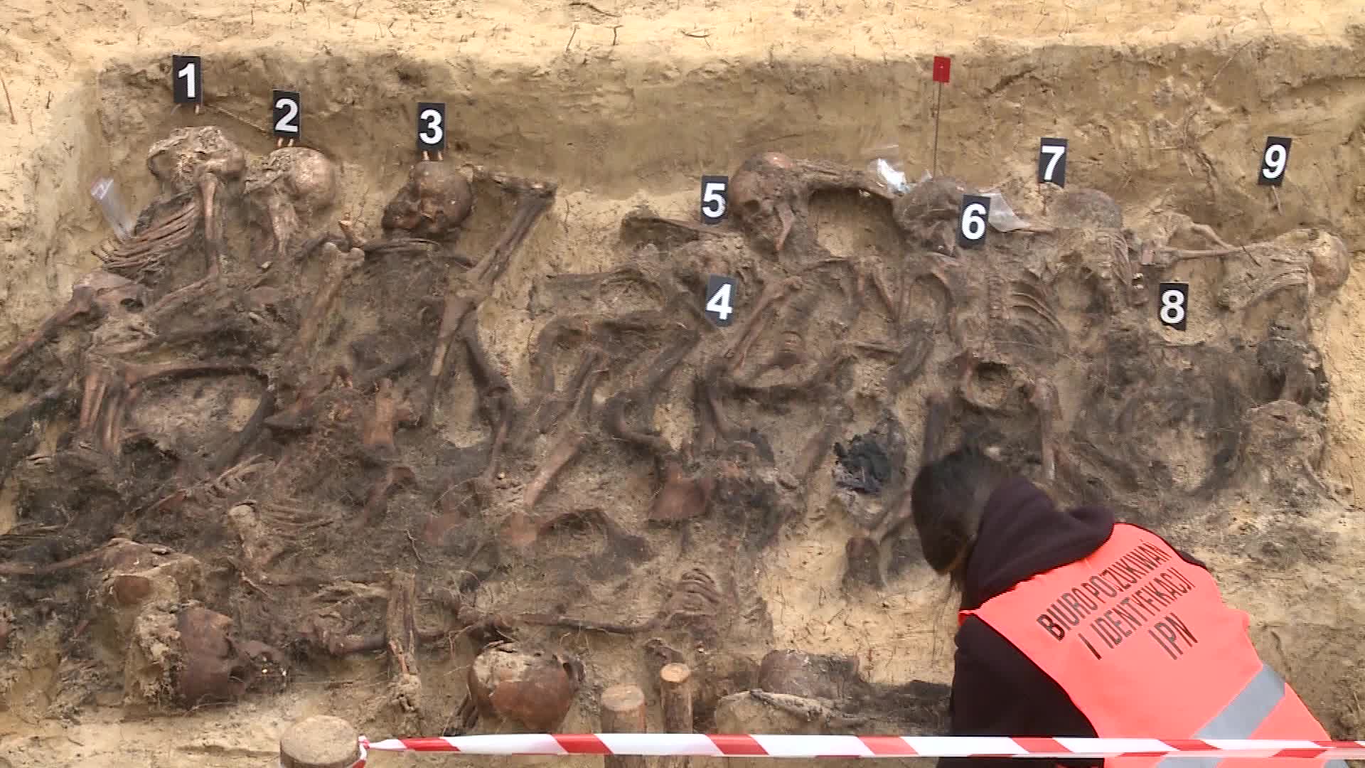 Dozens of skeletons discovered in Nazi mass grave in Warsaw suburb