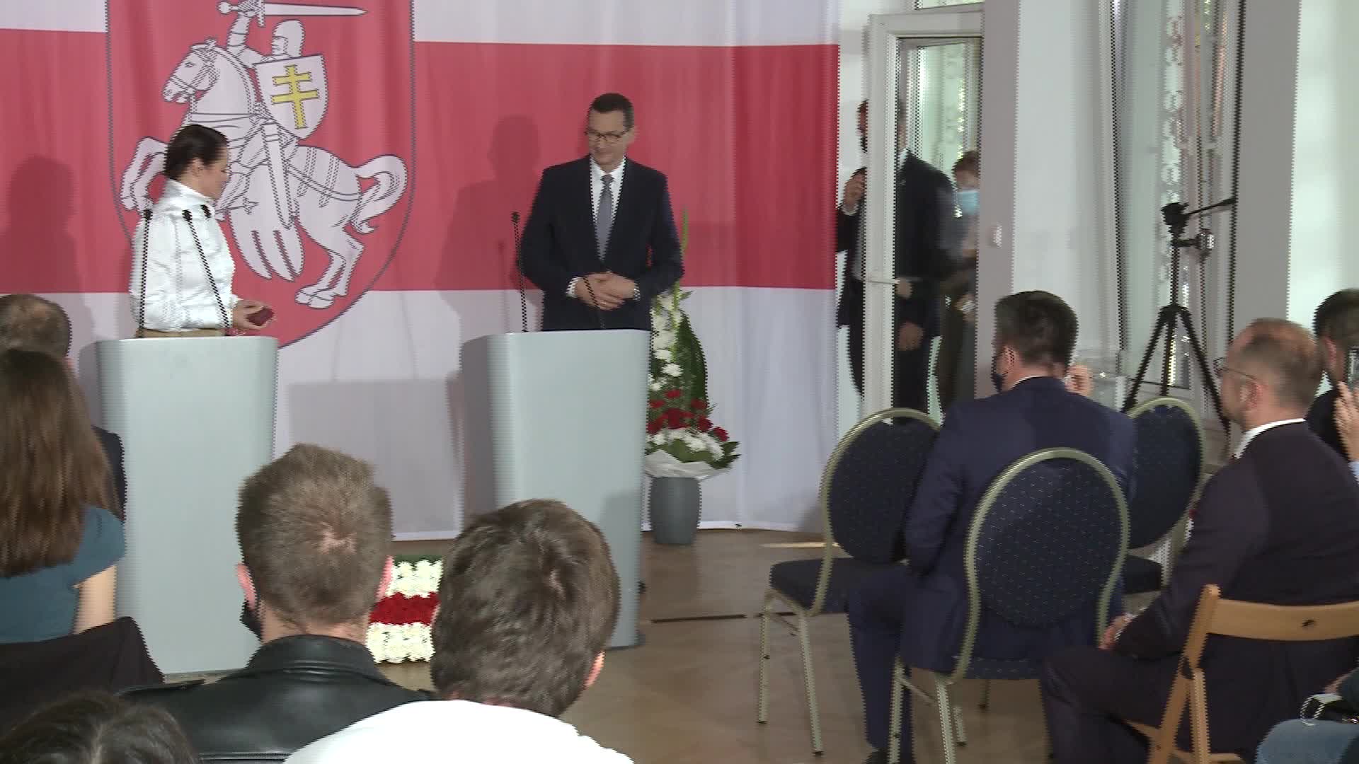 Belarusian Opposition Leader Sviatlana Tsikhanouskaya in Warsaw