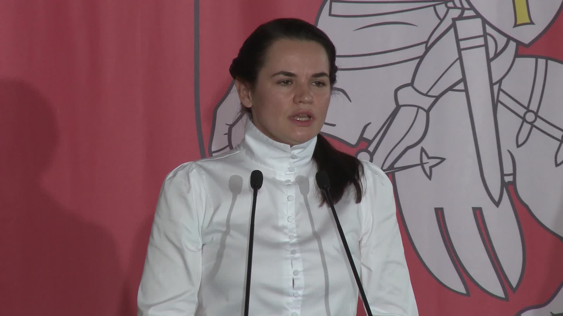 Belarusian Opposition Leader Sviatlana Tsikhanouskaya in Warsaw