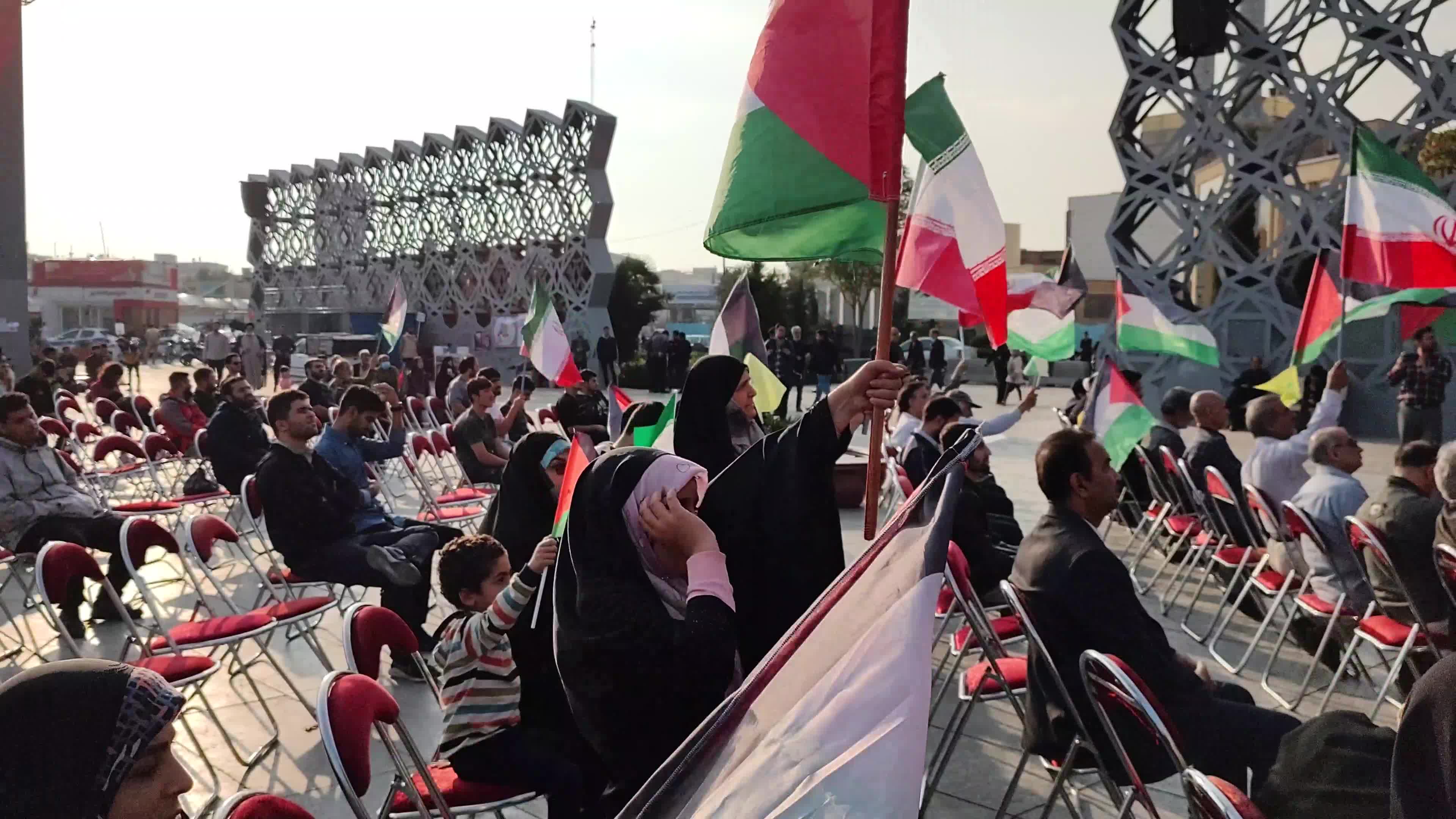 Iran-Gathering for watching Hassan Nasrallah speeches