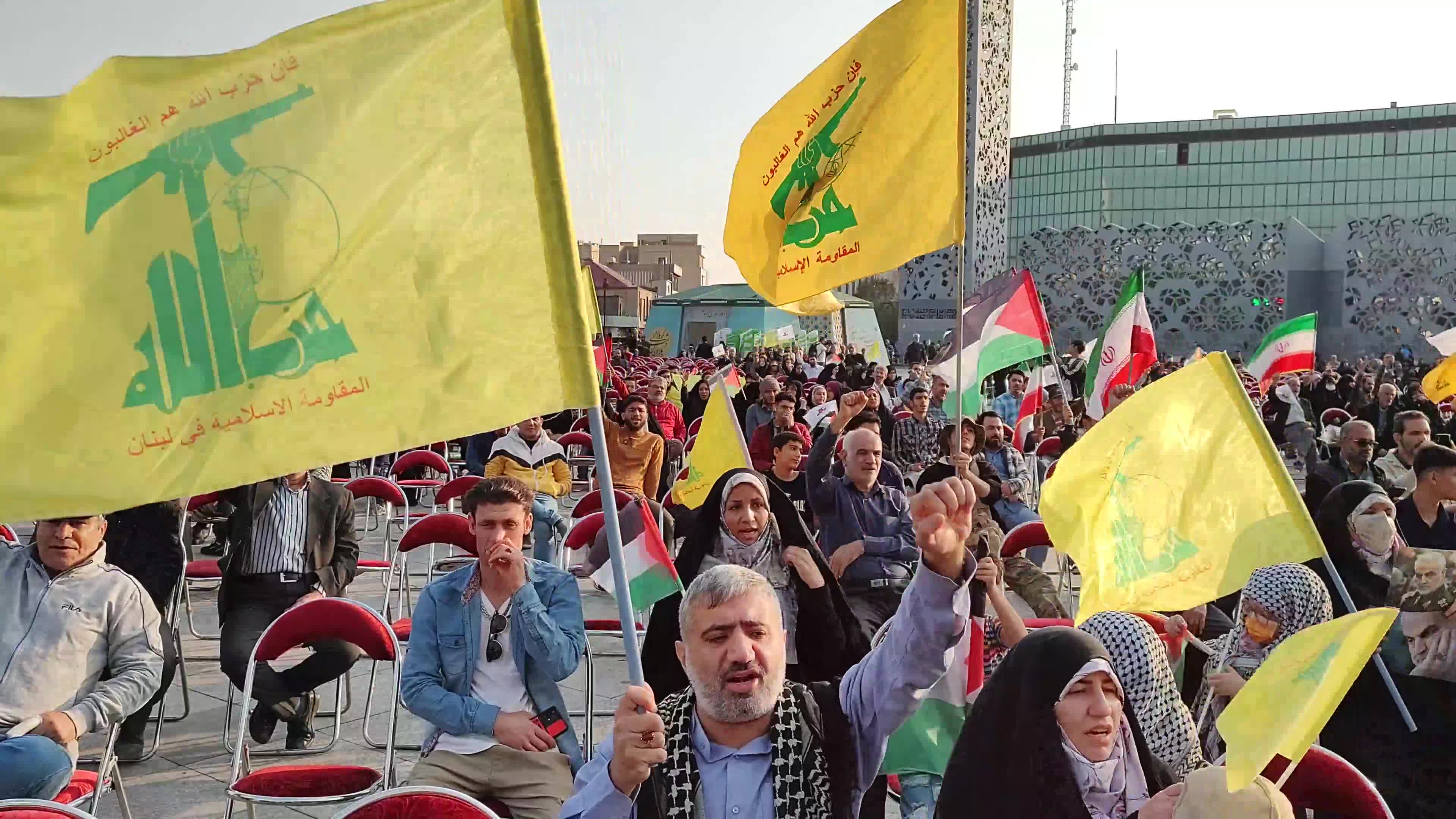 Iran-Gathering for watching Hassan Nasrallah speeches