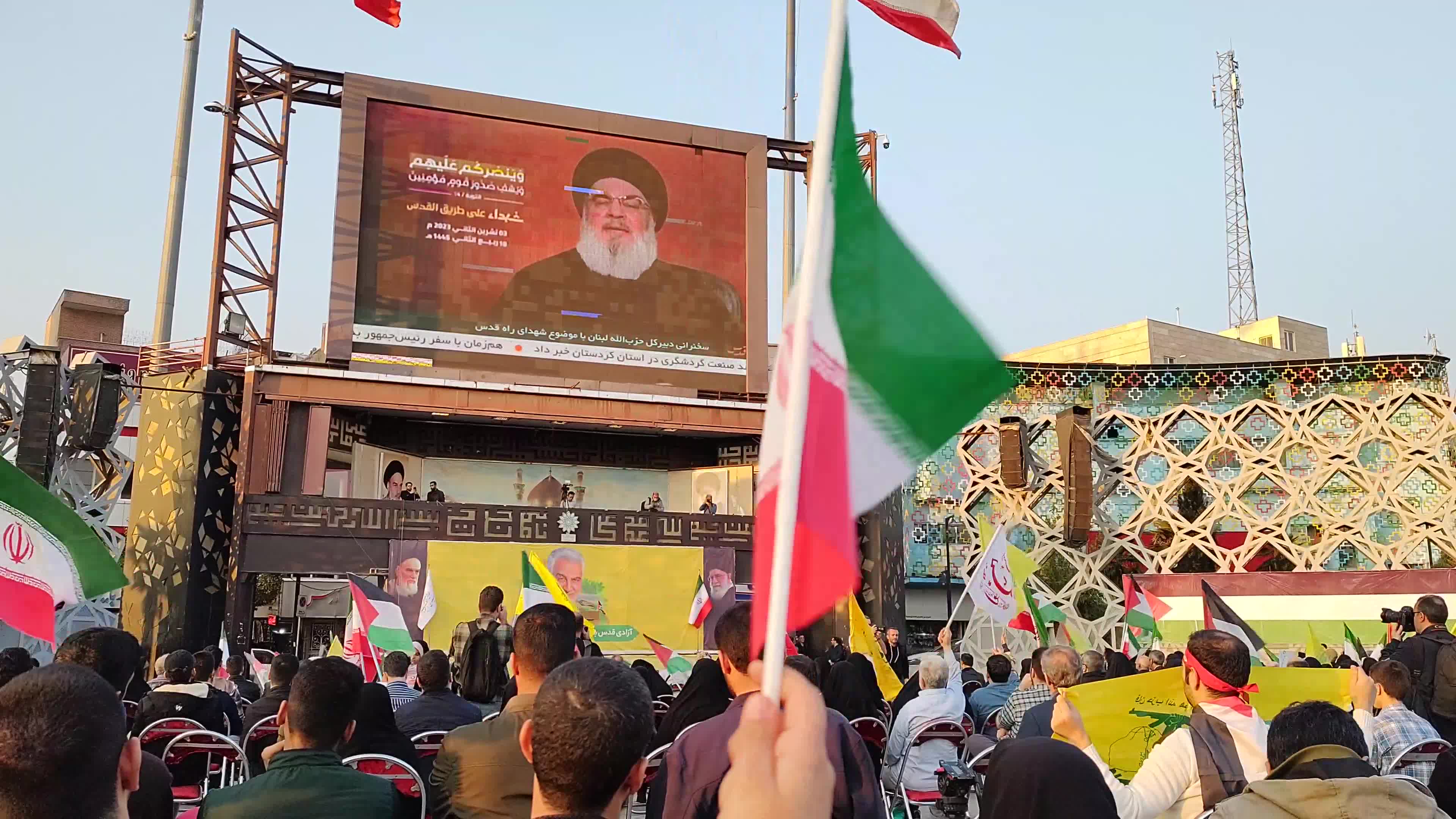 Iran-Gathering for watching Hassan Nasrallah speeches