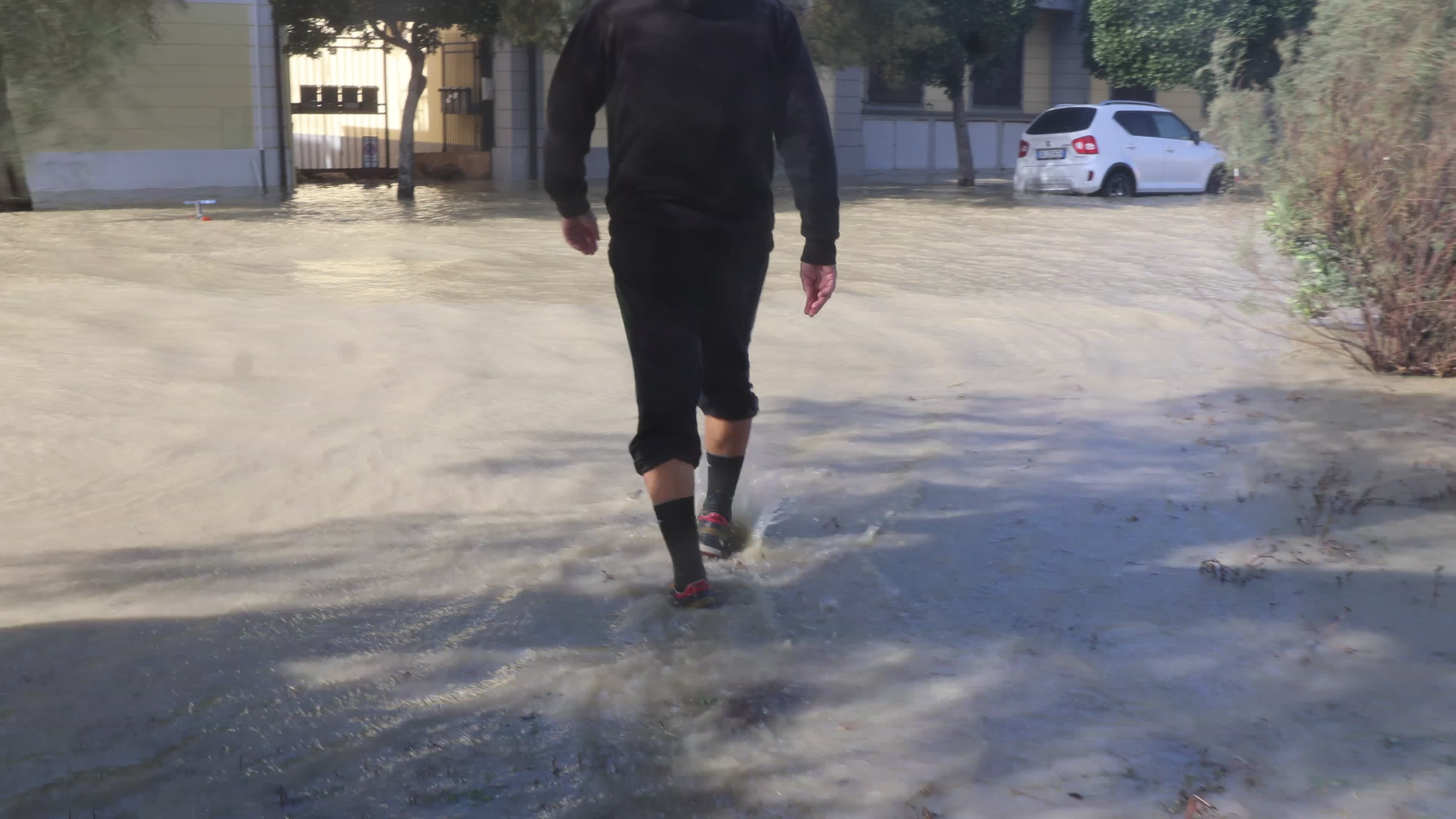 Big storm surge on the Tuscan coastline 

