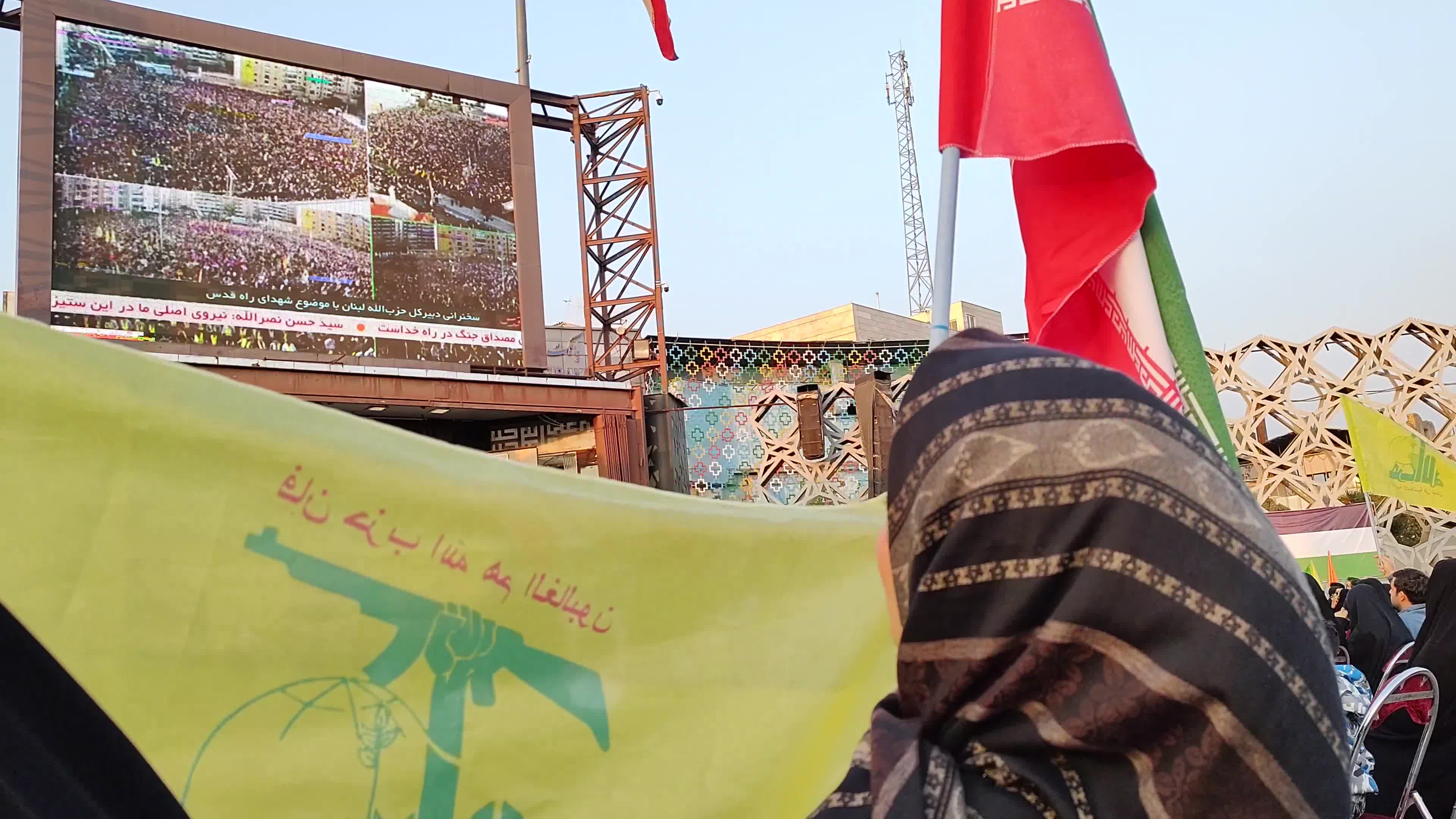 Iran-Gathering for watching Hassan Nasrallah speeches