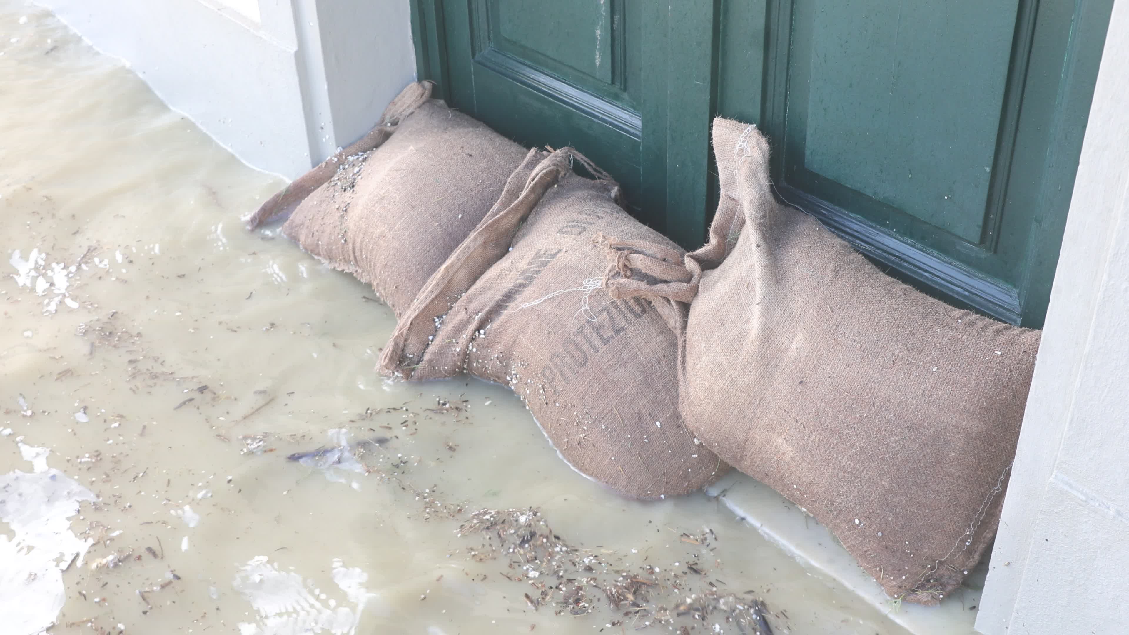 Big storm surge on the Tuscan coastline 
