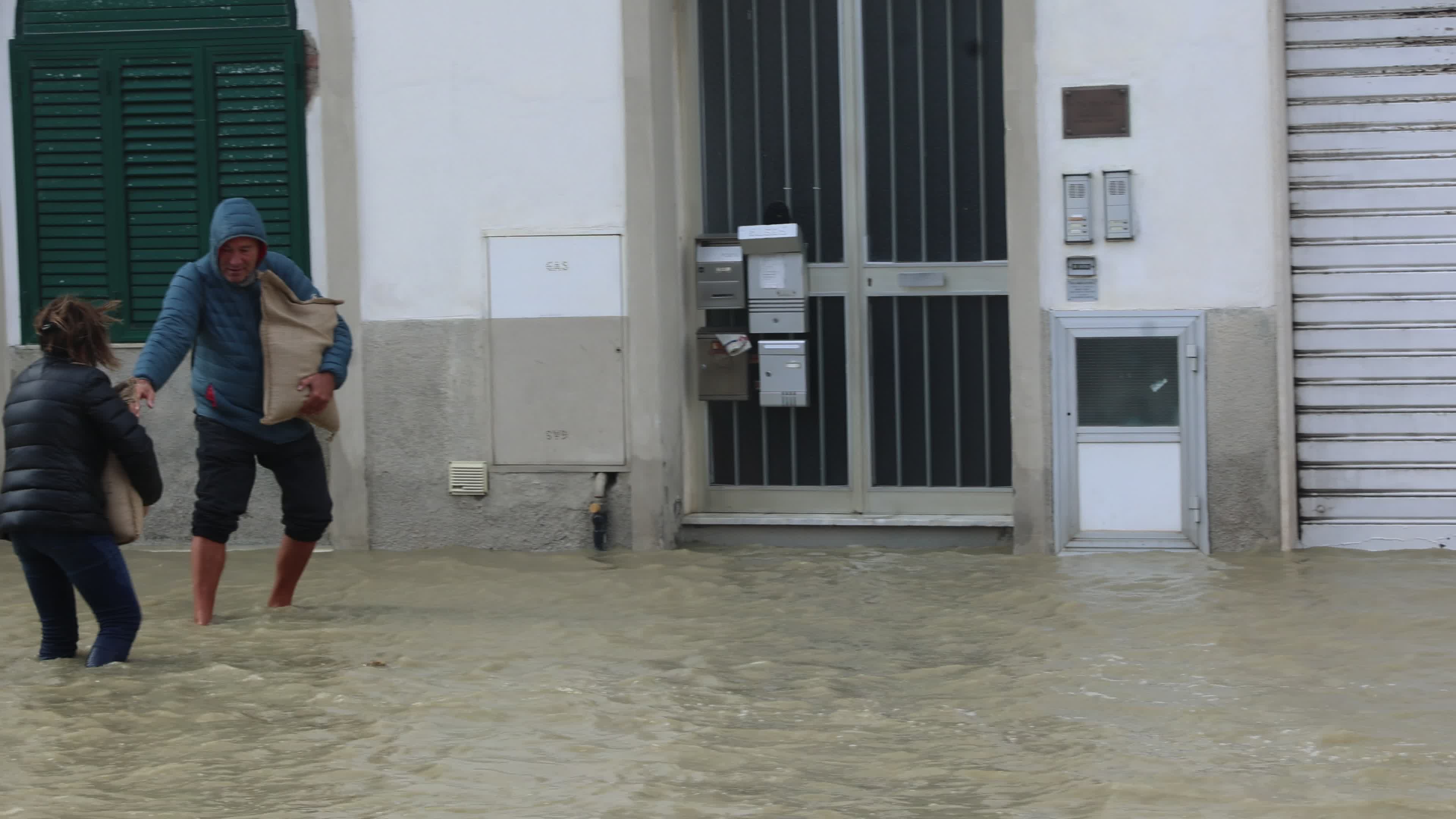 Big storm surge on the Tuscan coastline 
