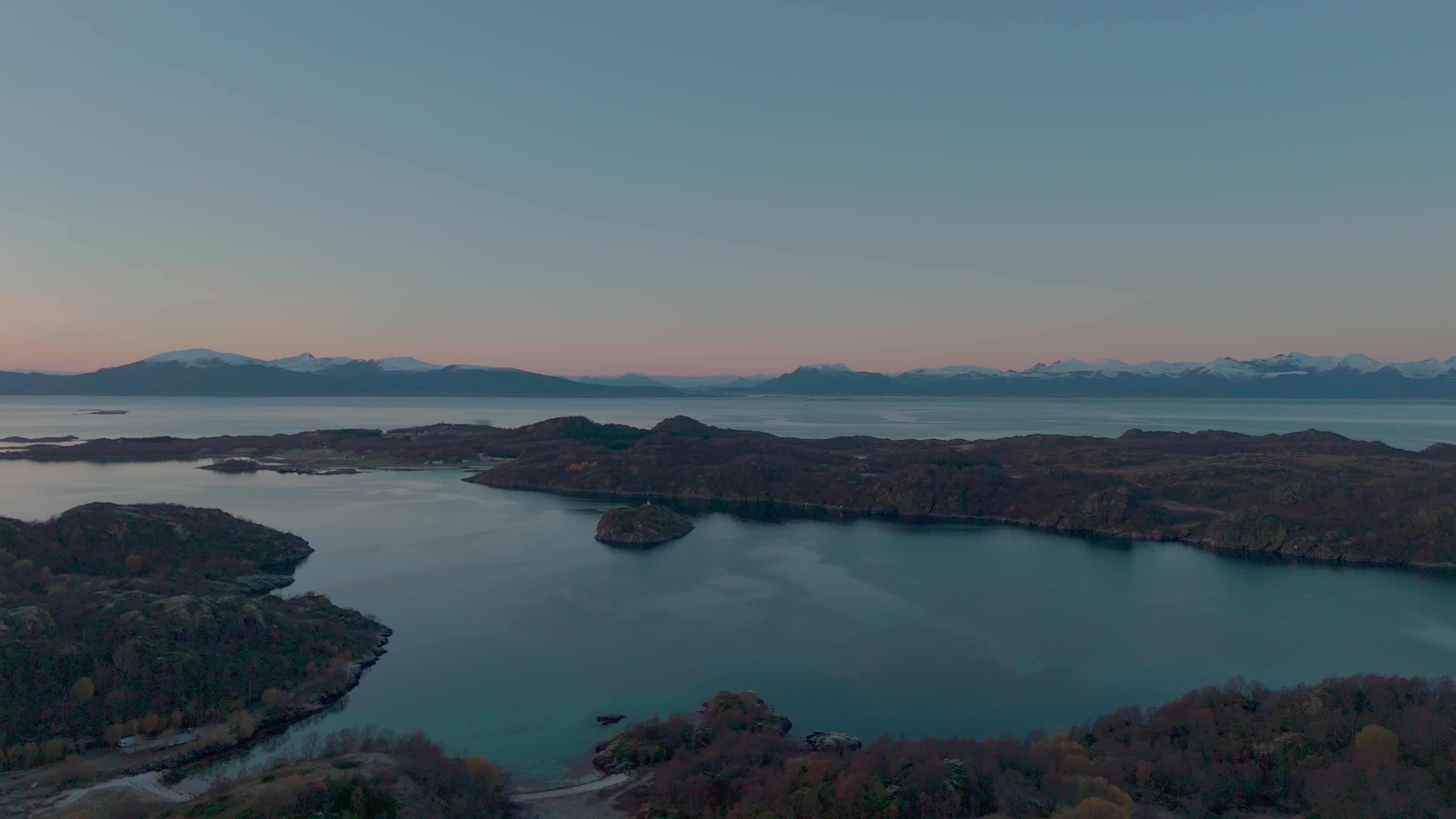 Drone View Of Lofoten Islands - Hanøyveien
