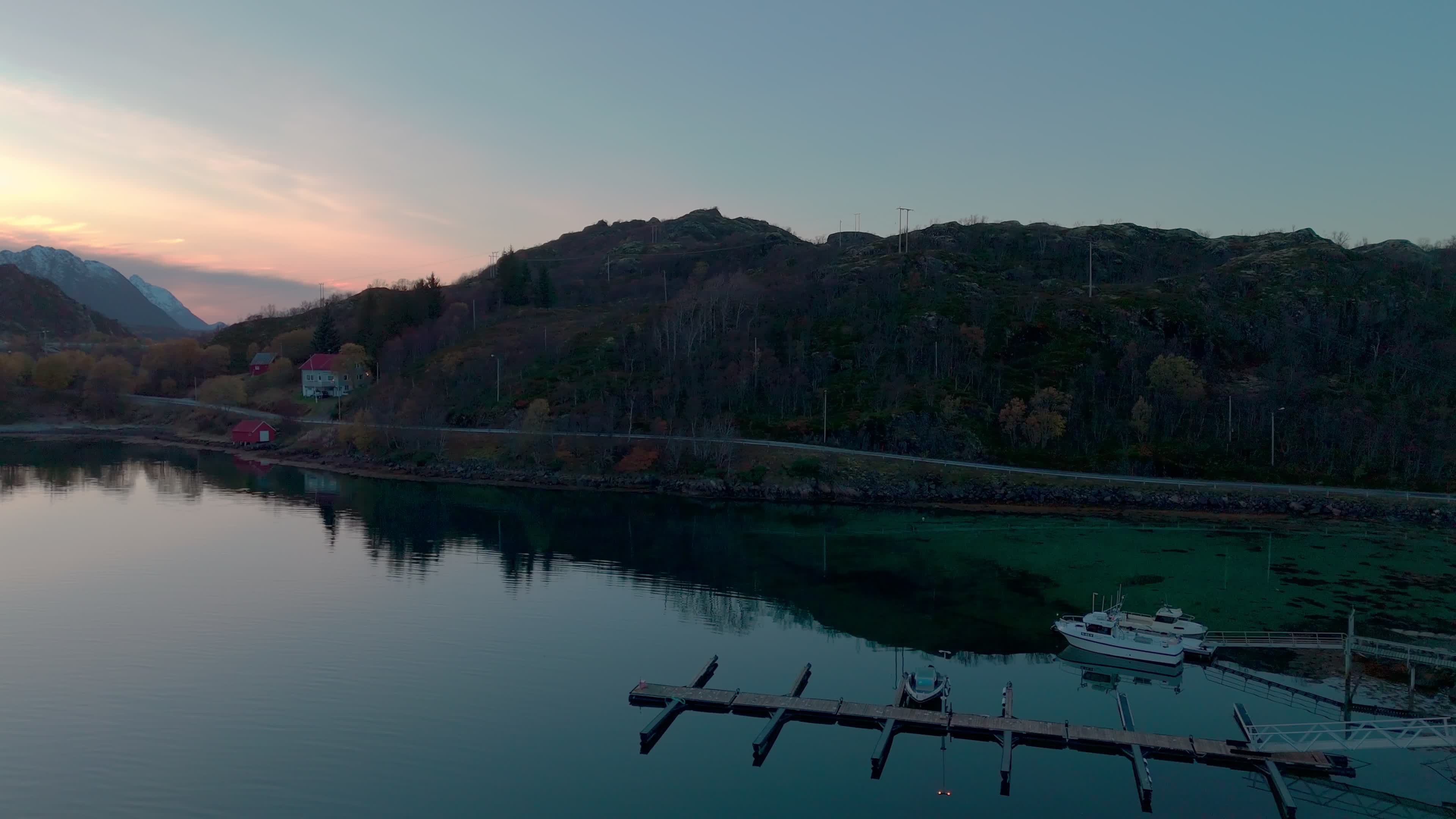 Drone View Of Lofoten Islands - Hanøyveien