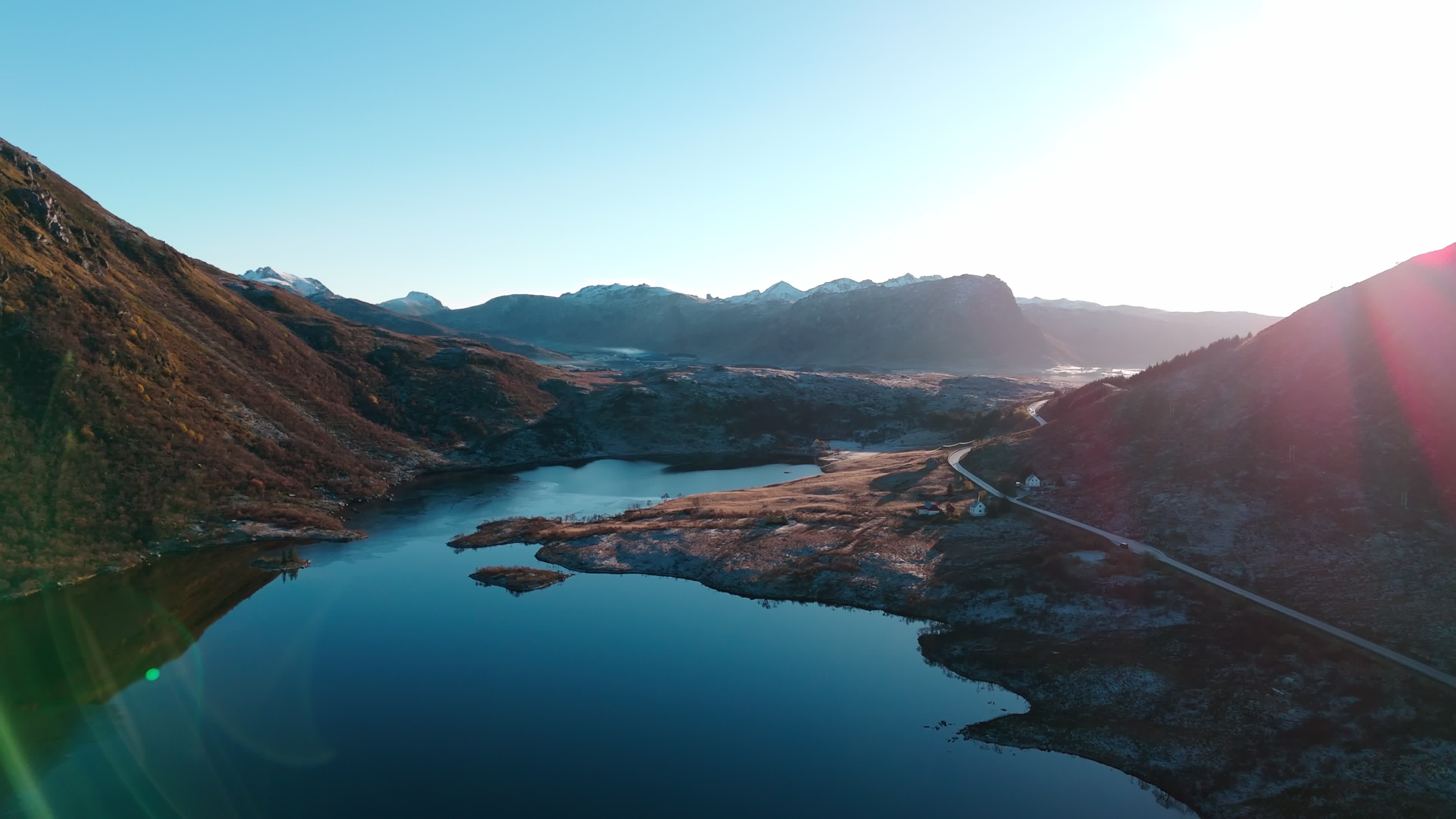 Aerial view of Lofoten Islands, Norway