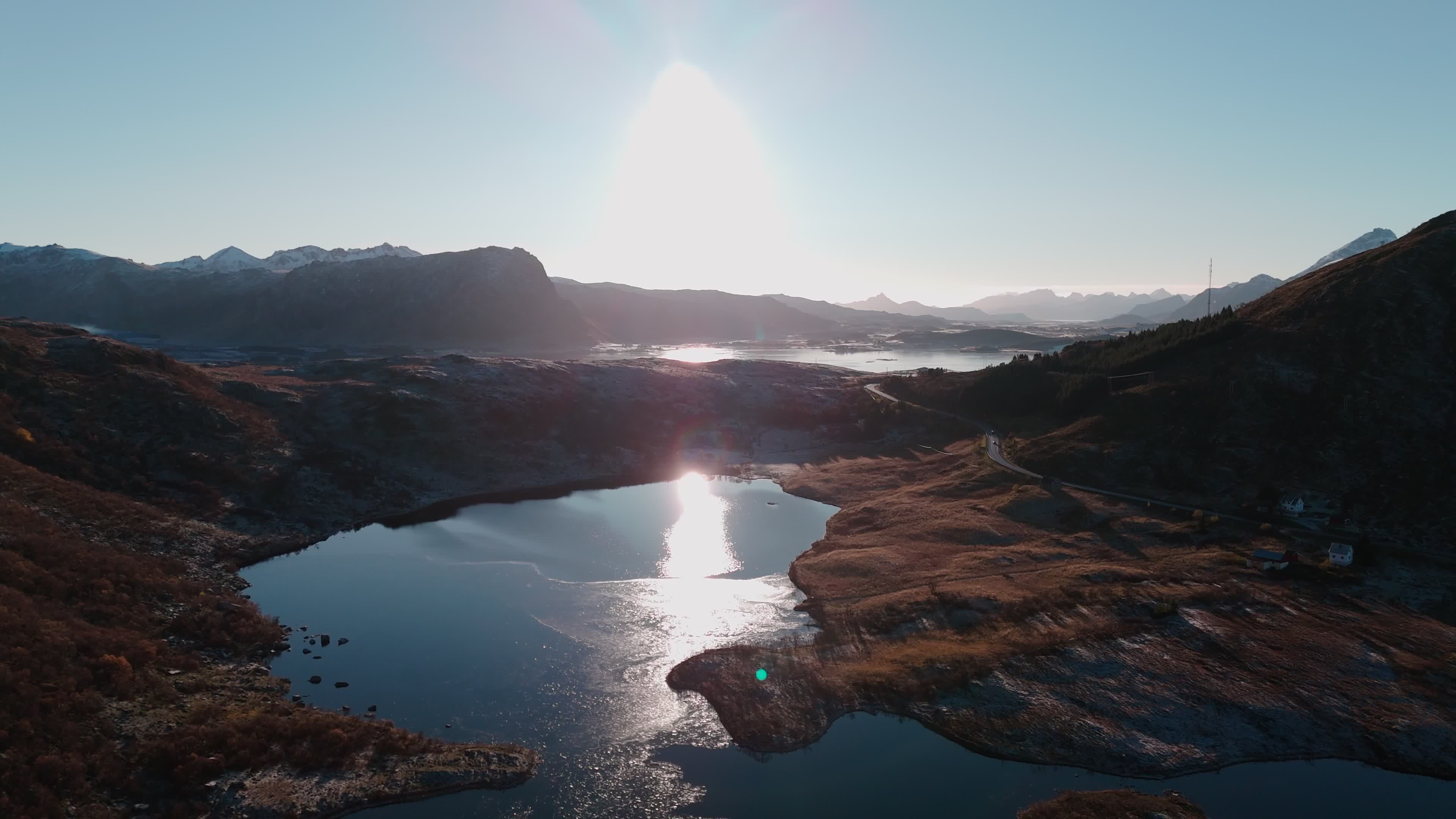 Aerial view of Lofoten Islands, Norway