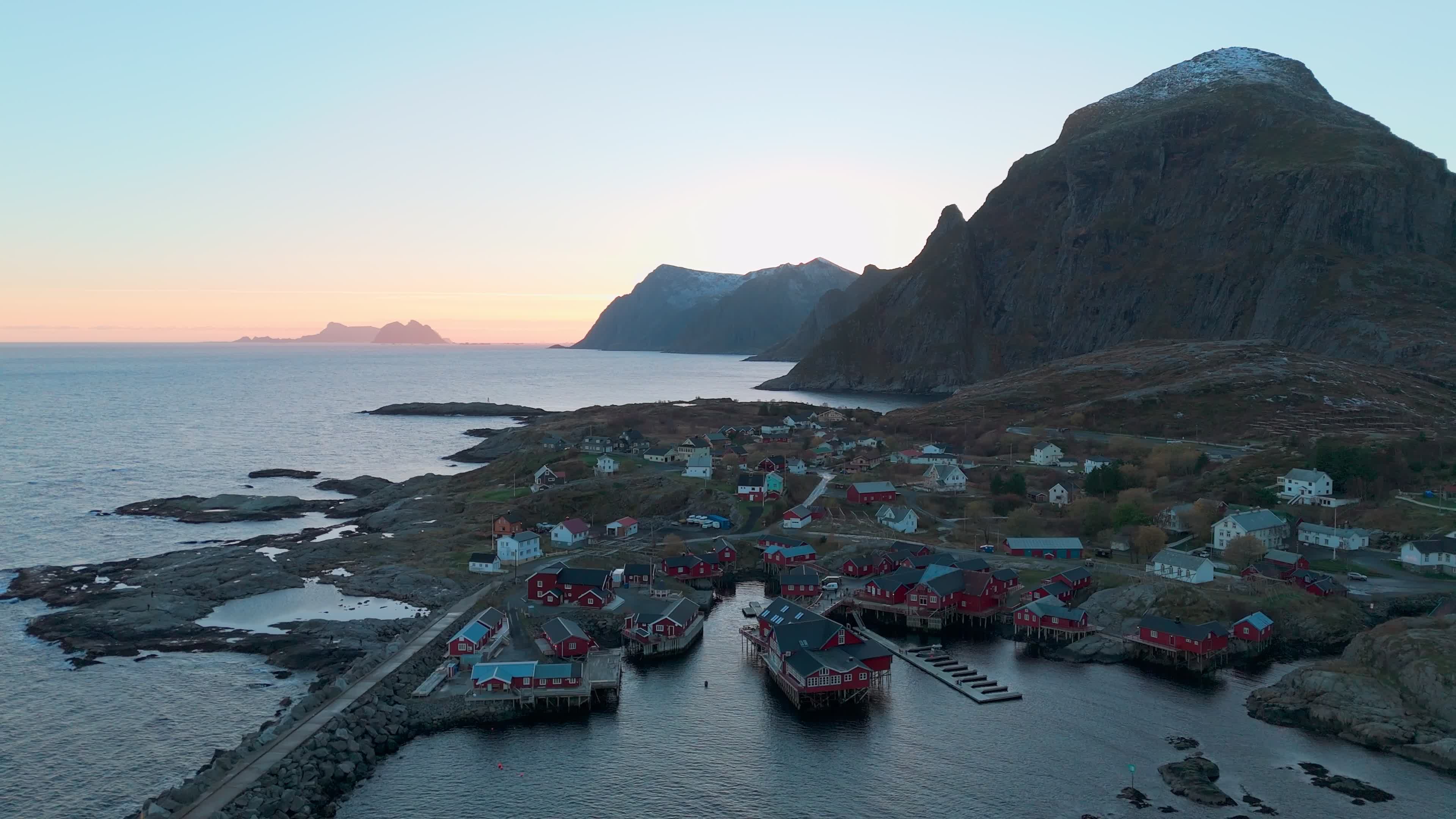 Aerial View Of Å i Lofoten, Norway