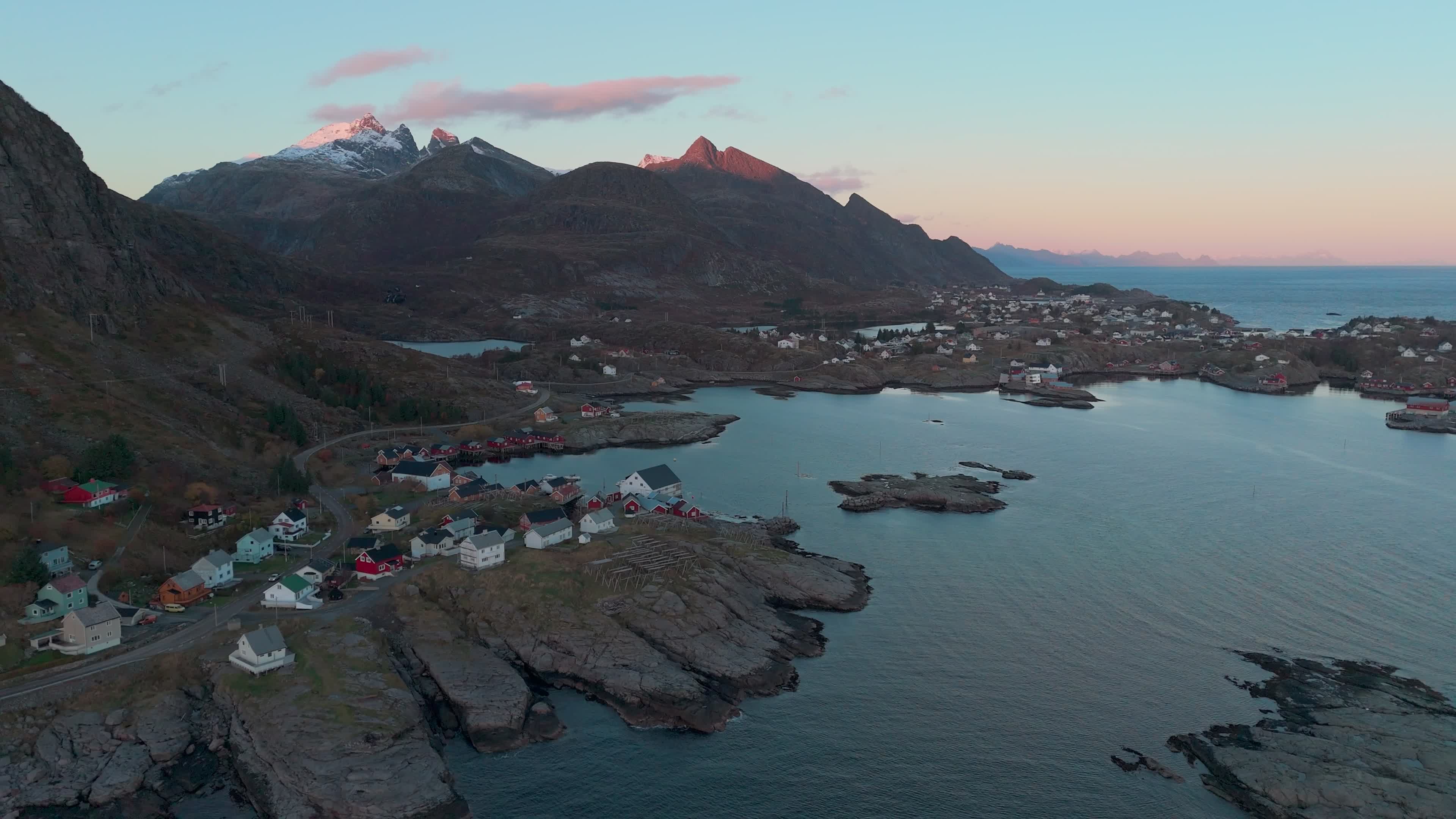 Aerial View Of Å i Lofoten, Norway