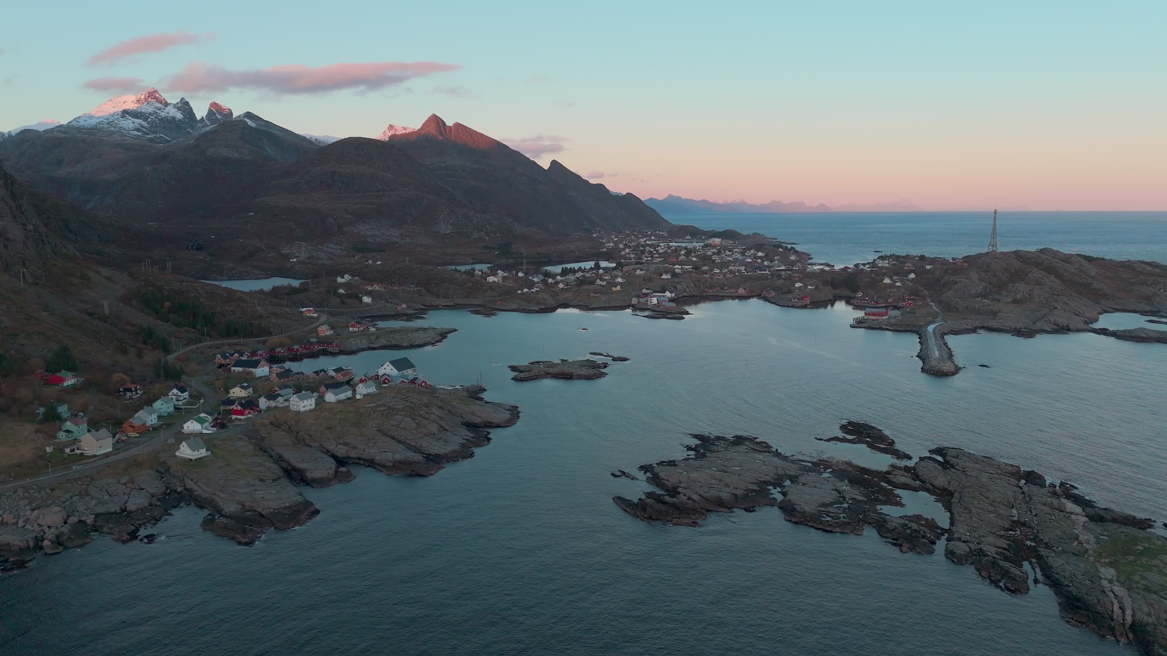 Aerial View Of Å i Lofoten, Norway