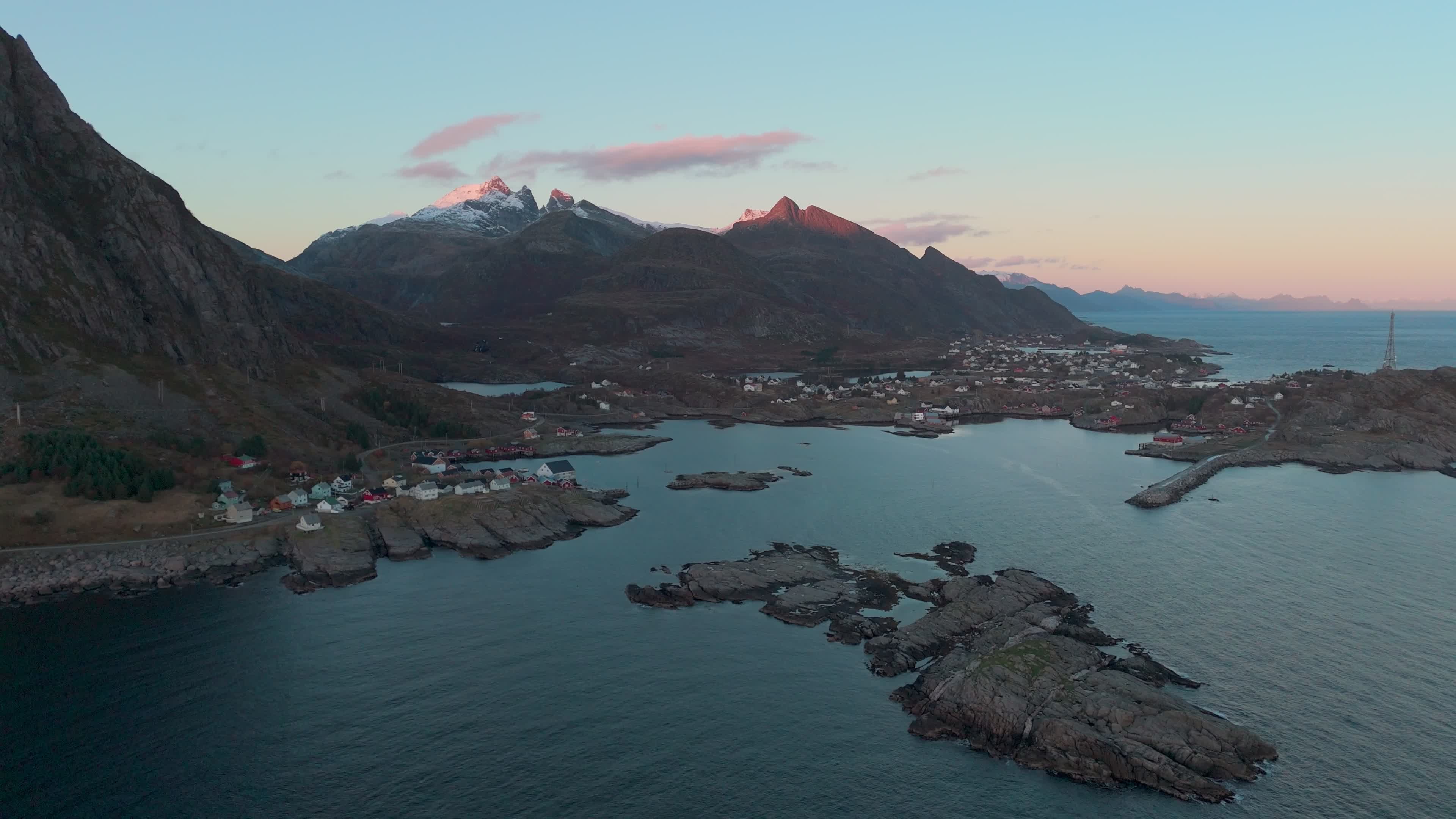 Aerial View Of Å i Lofoten, Norway