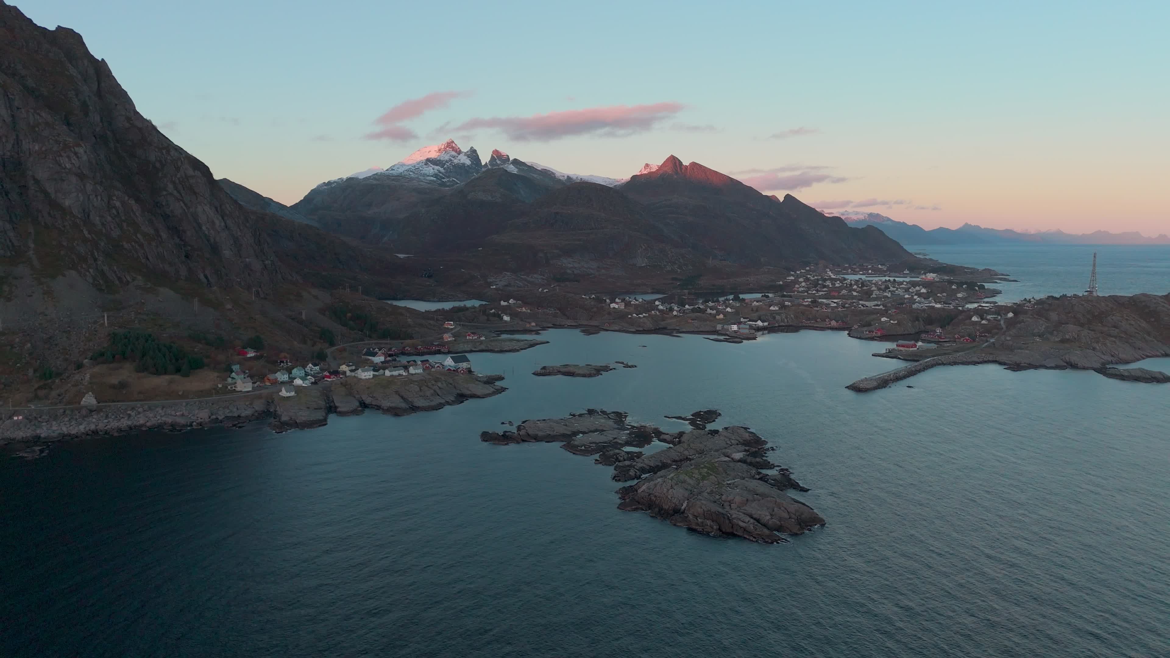Aerial View Of Å i Lofoten, Norway