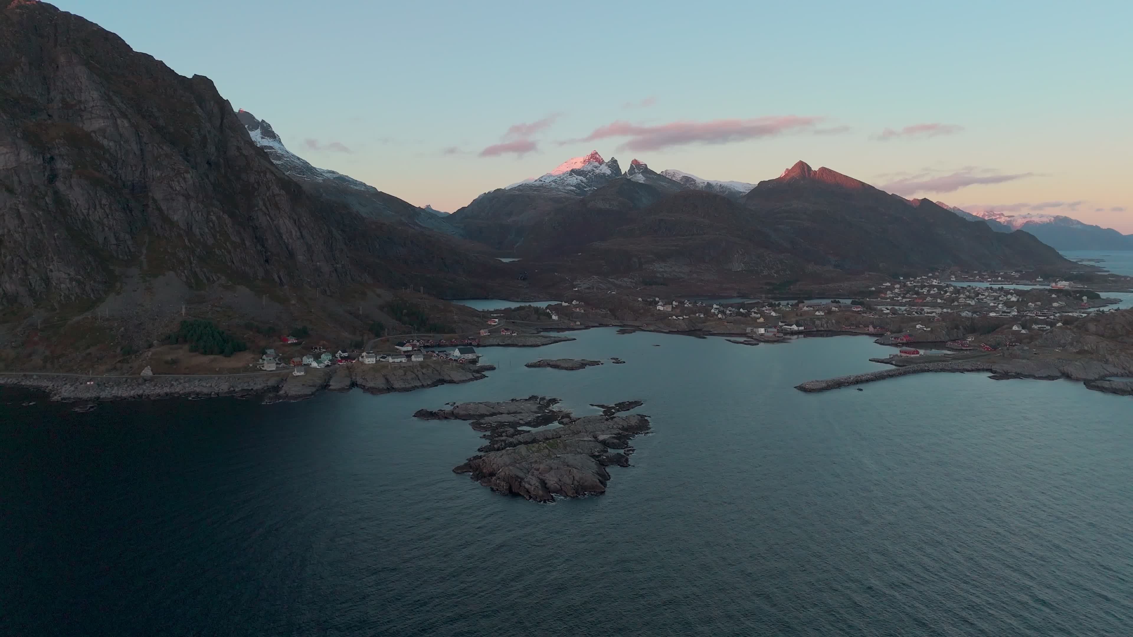 Aerial View Of Å i Lofoten, Norway