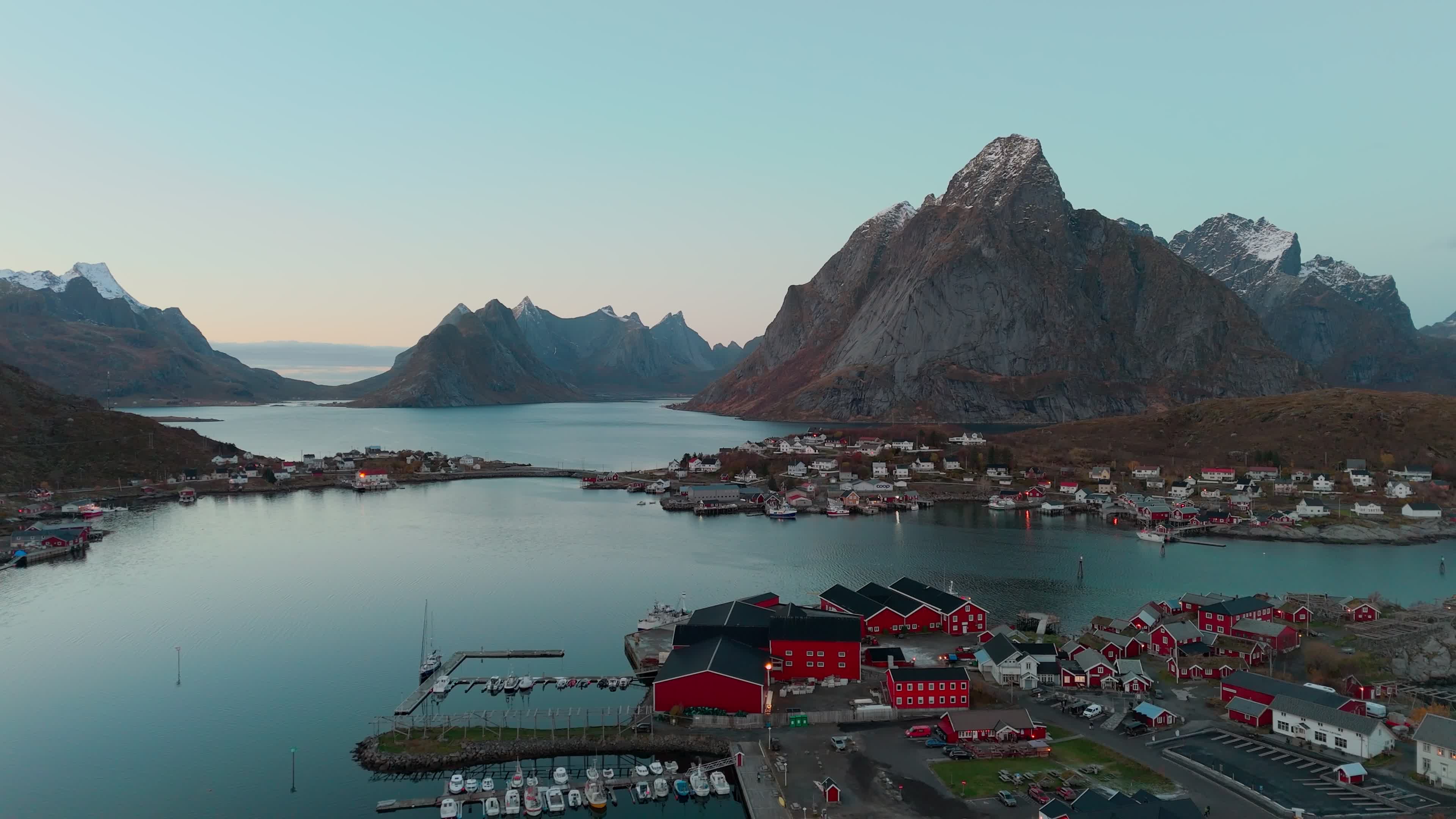 Aerial View Of Reine, Lofoten Islands, Norway