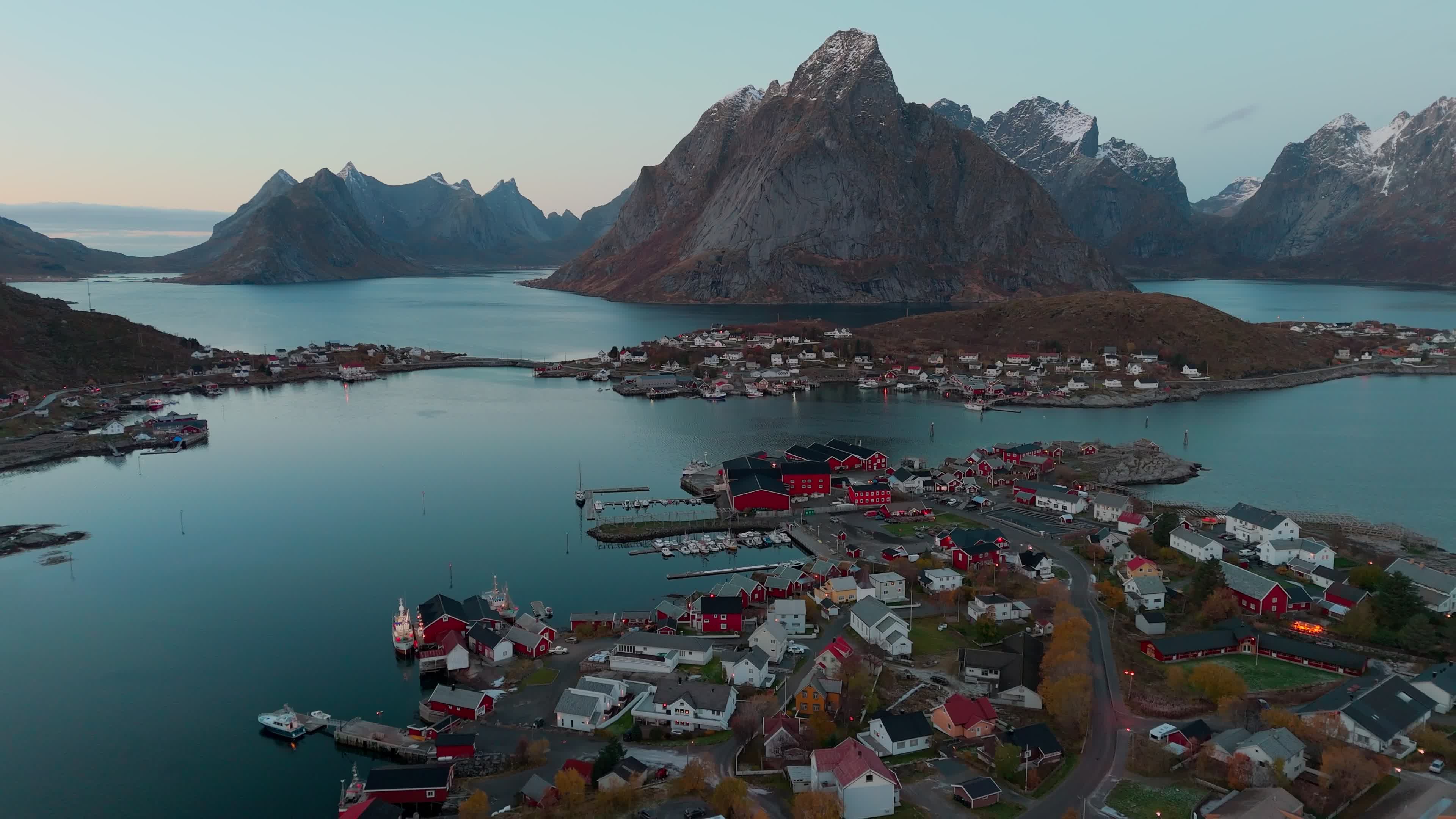 Aerial View Of Reine, Lofoten Islands, Norway