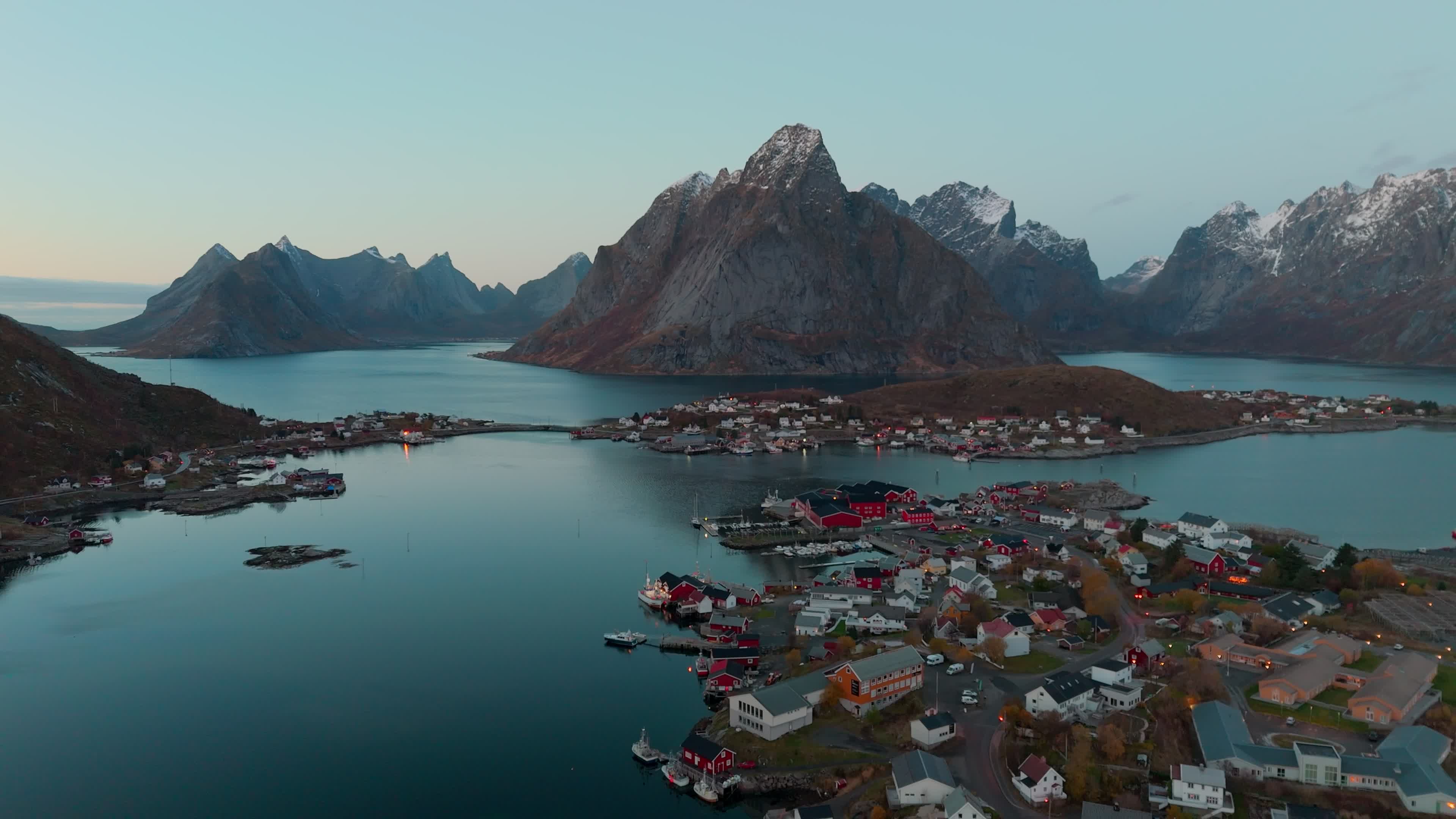 Aerial View Of Reine, Lofoten Islands, Norway