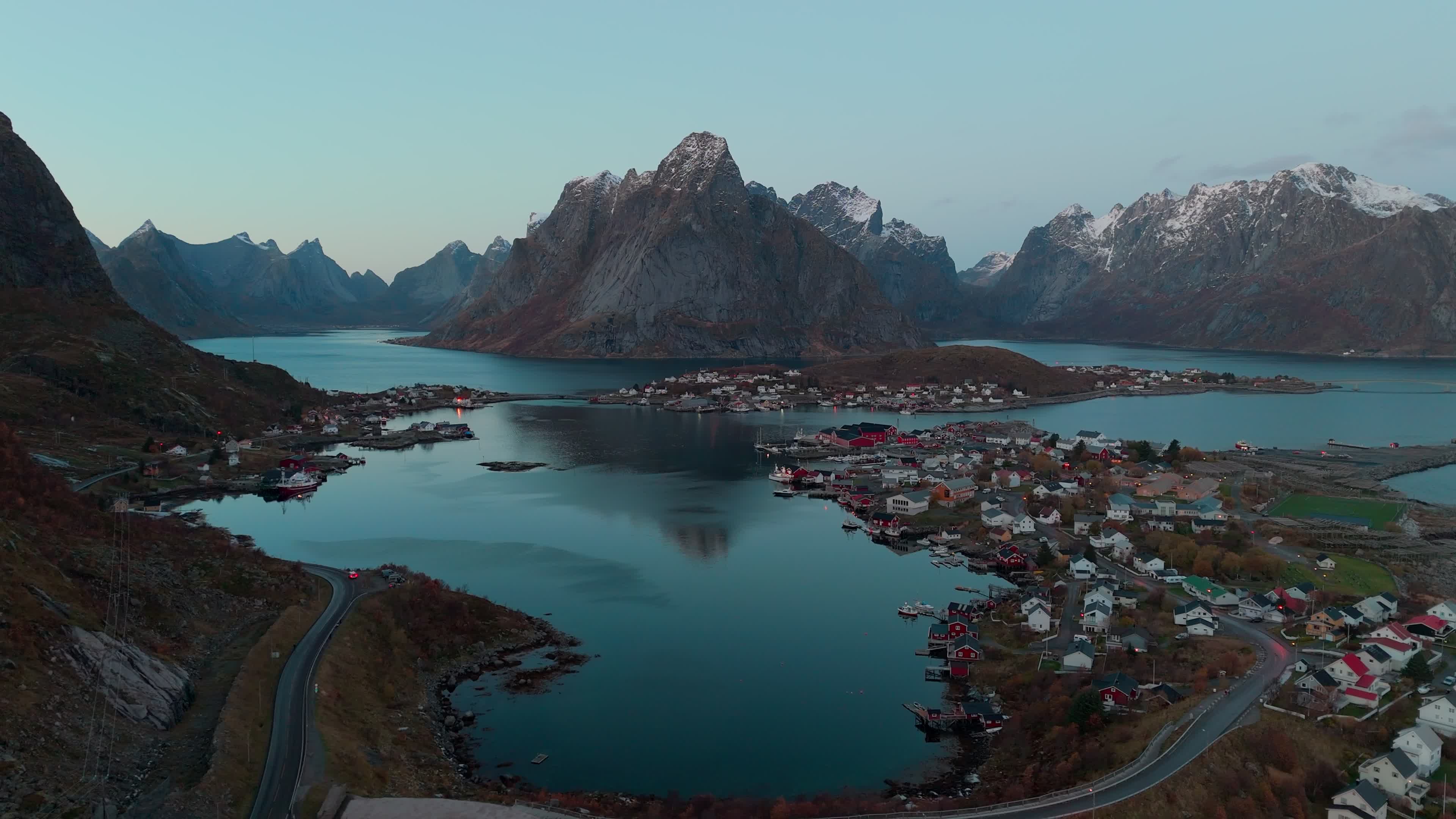 Aerial View Of Reine, Lofoten Islands, Norway