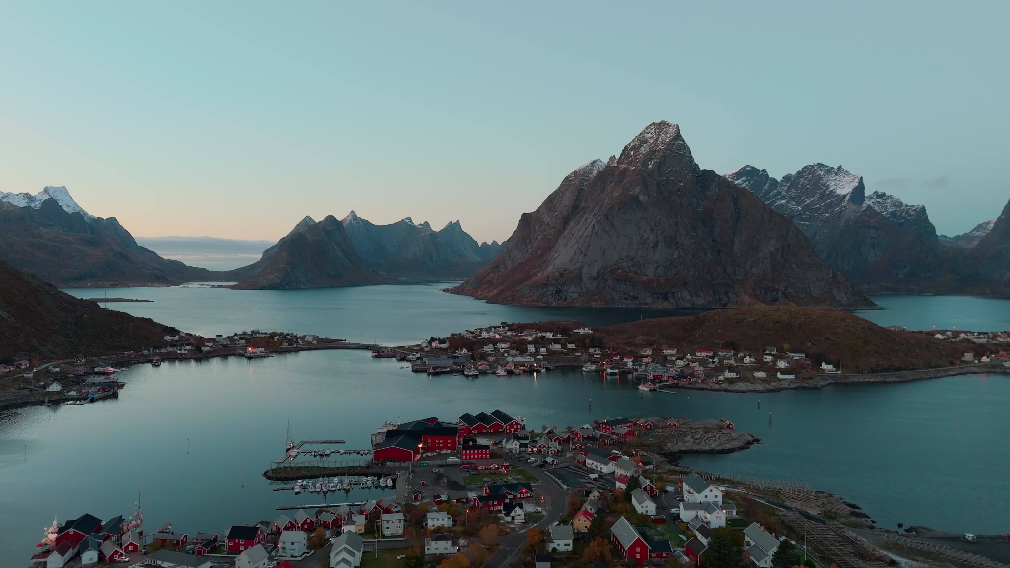 Aerial View Of Reine, Lofoten Islands, Norway