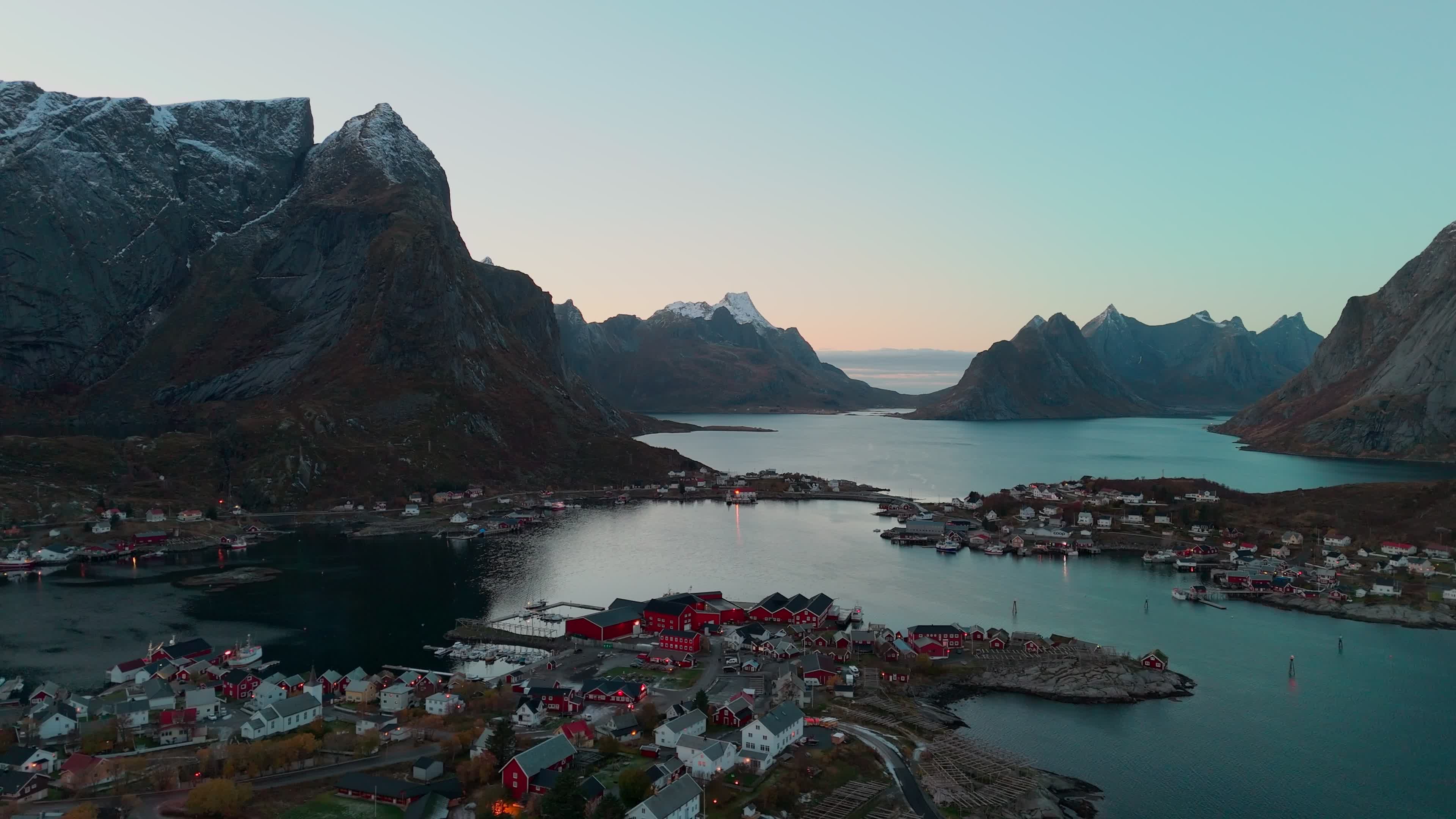 Aerial View Of Reine, Lofoten Islands, Norway