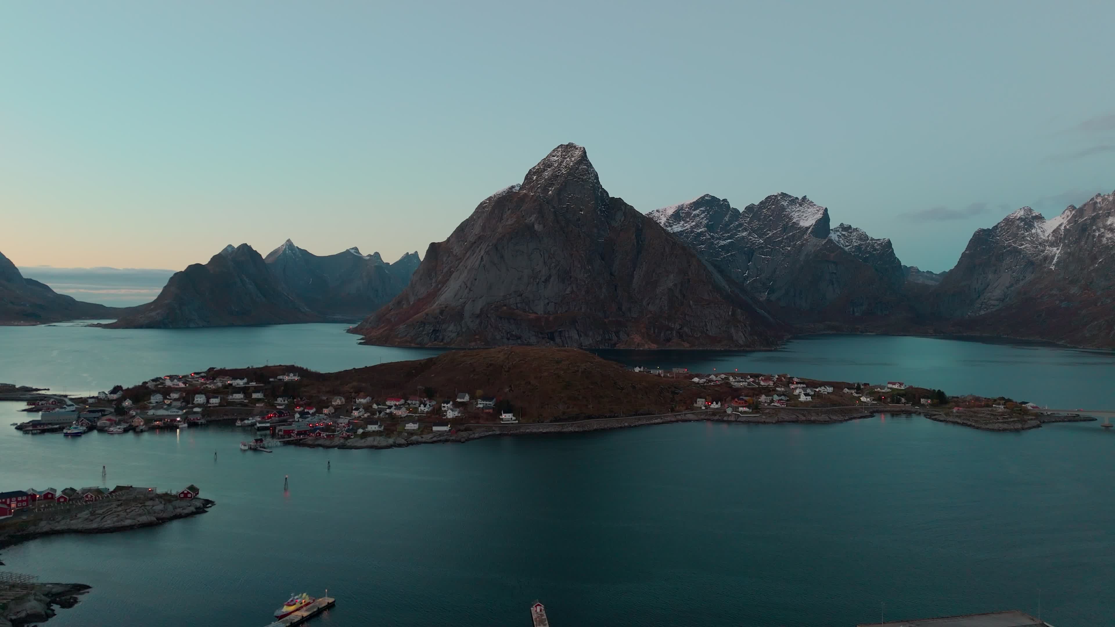 Aerial View Of Reine, Lofoten Islands, Norway