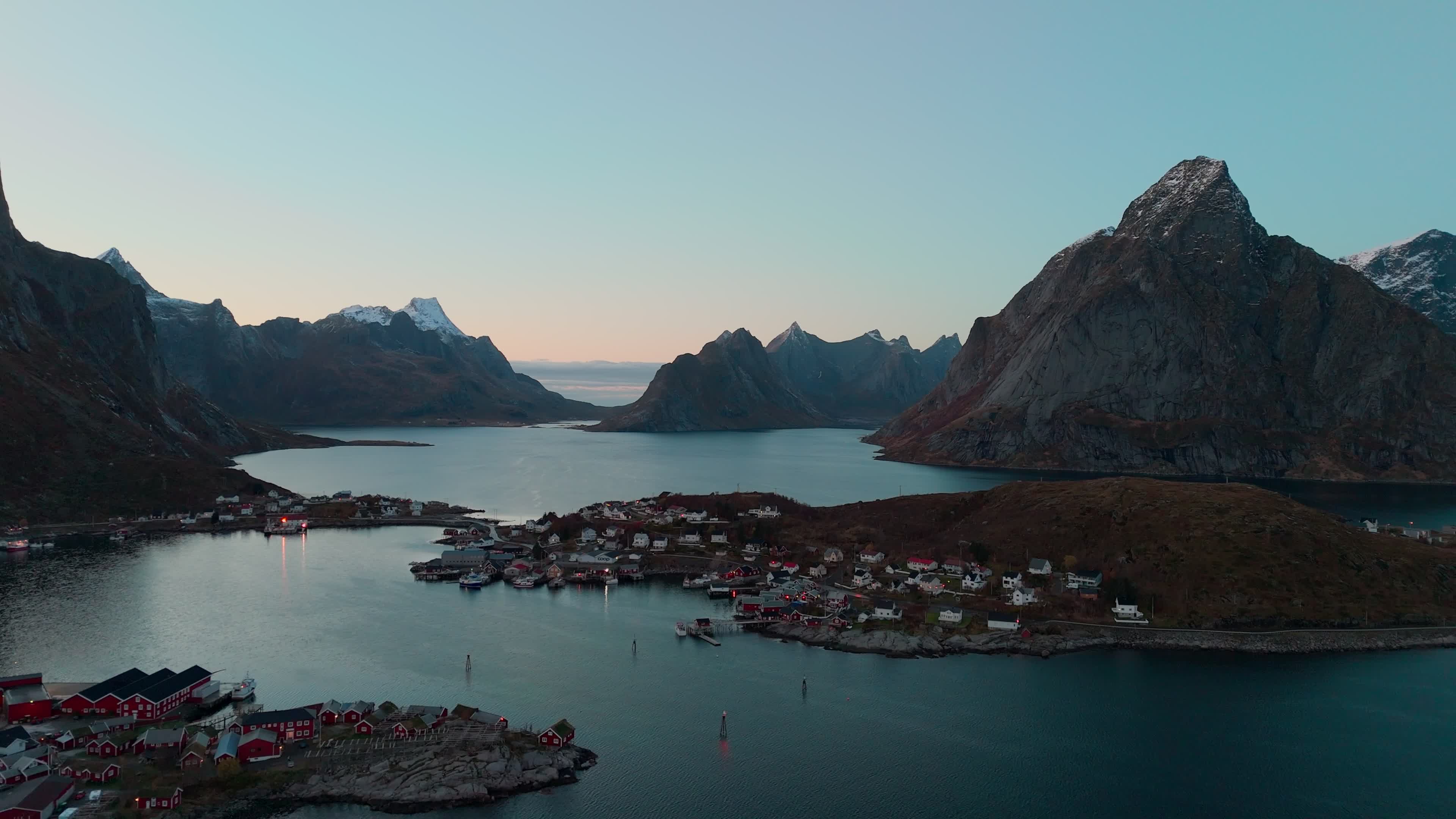 Aerial View Of Reine, Lofoten Islands, Norway