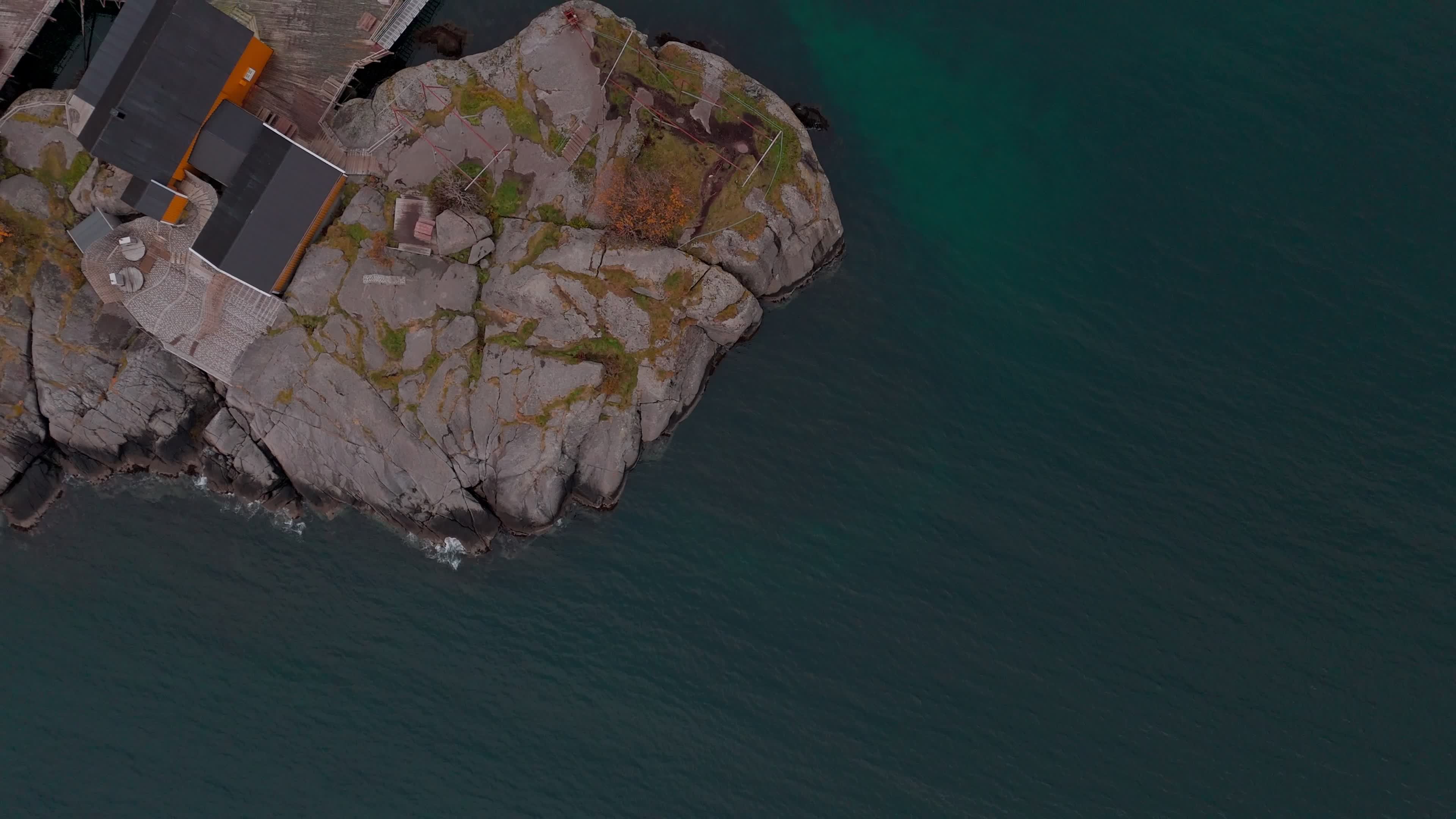 Aerial View Of Fishing Village Of Nusfjord, Lofoten Islands