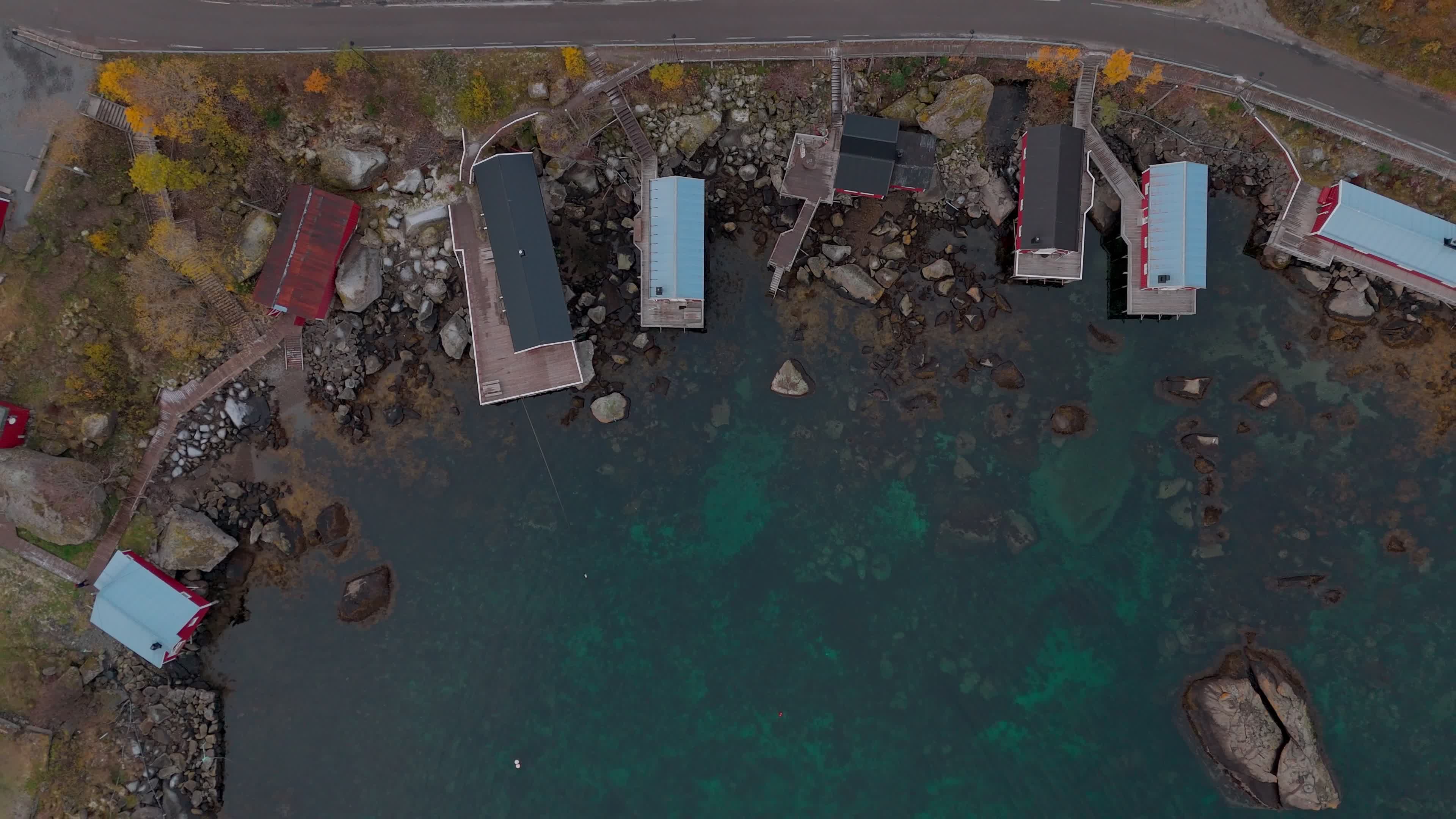 Aerial View Of Fishing Village Of Nusfjord, Lofoten Islands