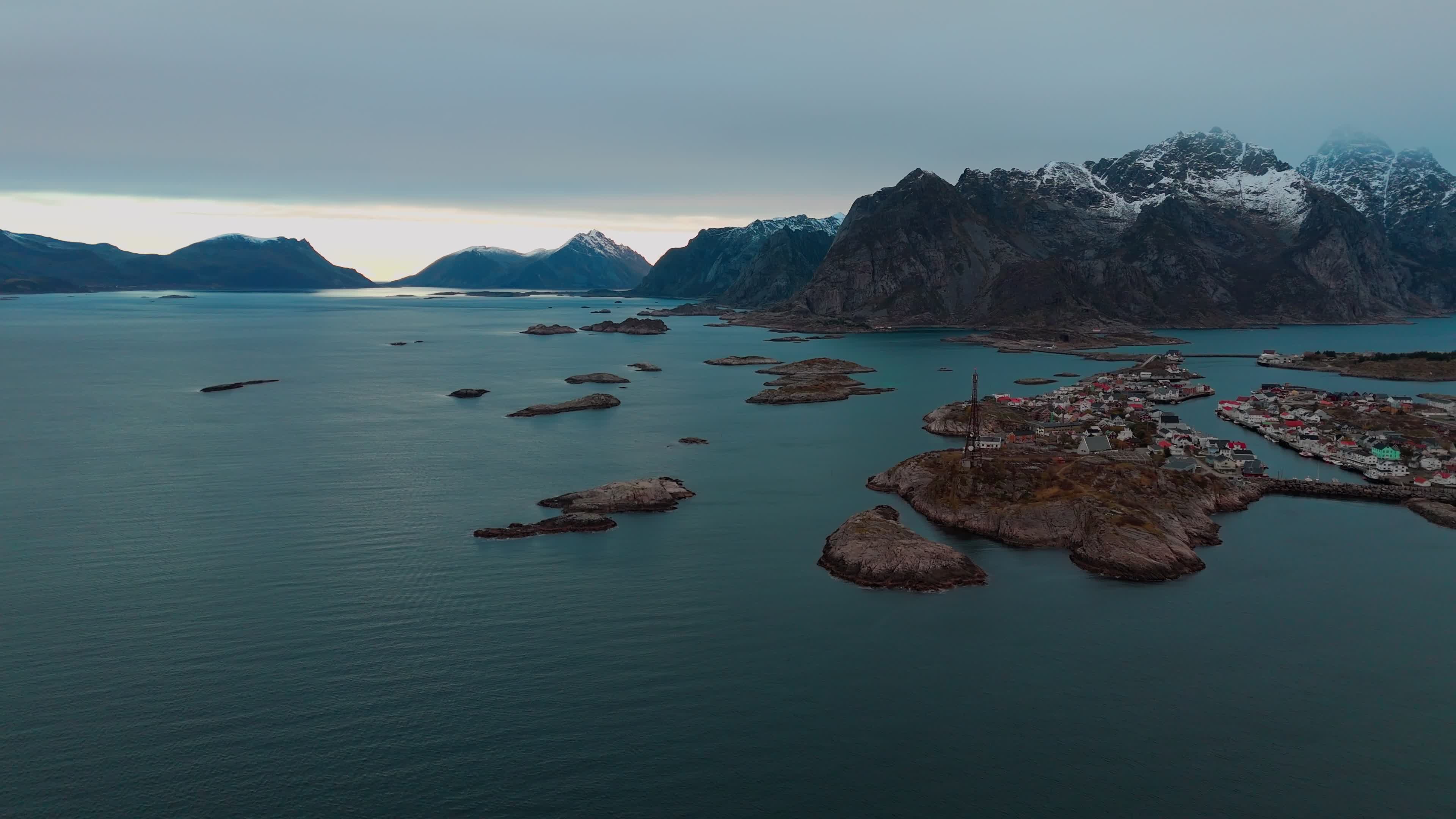 Drone View Of Henningsvaer Stadium In The Lofoten Stadium