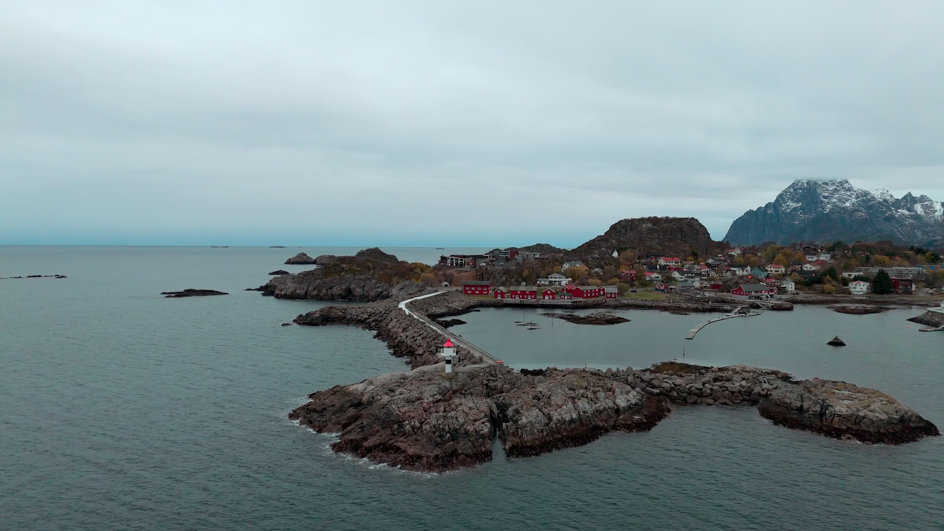 Aerial View Of Kabelvåg, Lofoten Islands, Norway