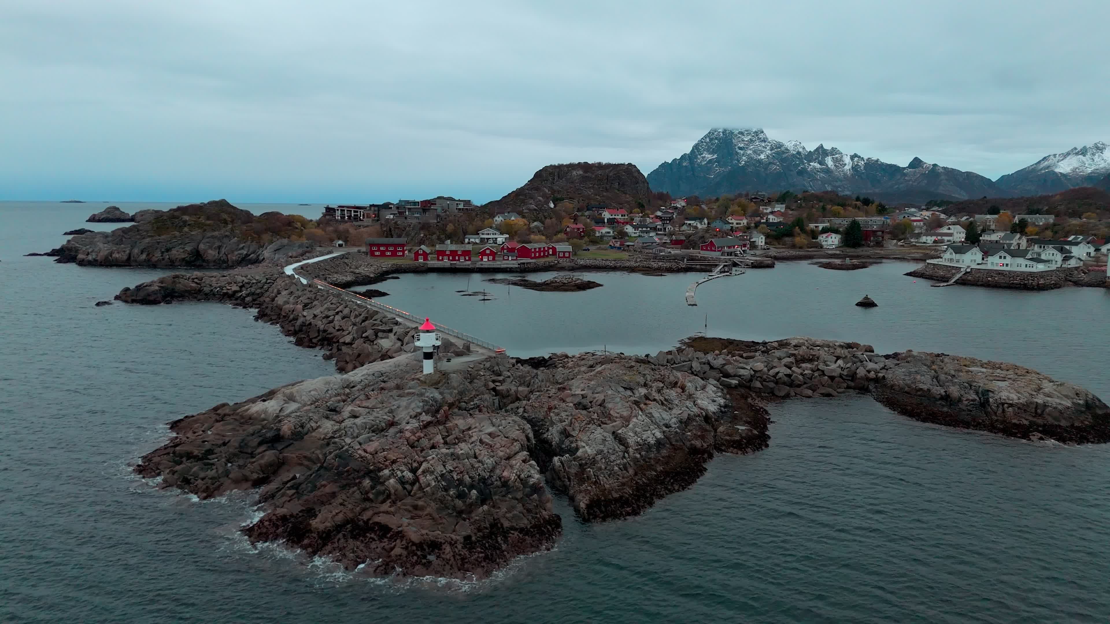 Aerial View Of Kabelvåg, Lofoten Islands, Norway