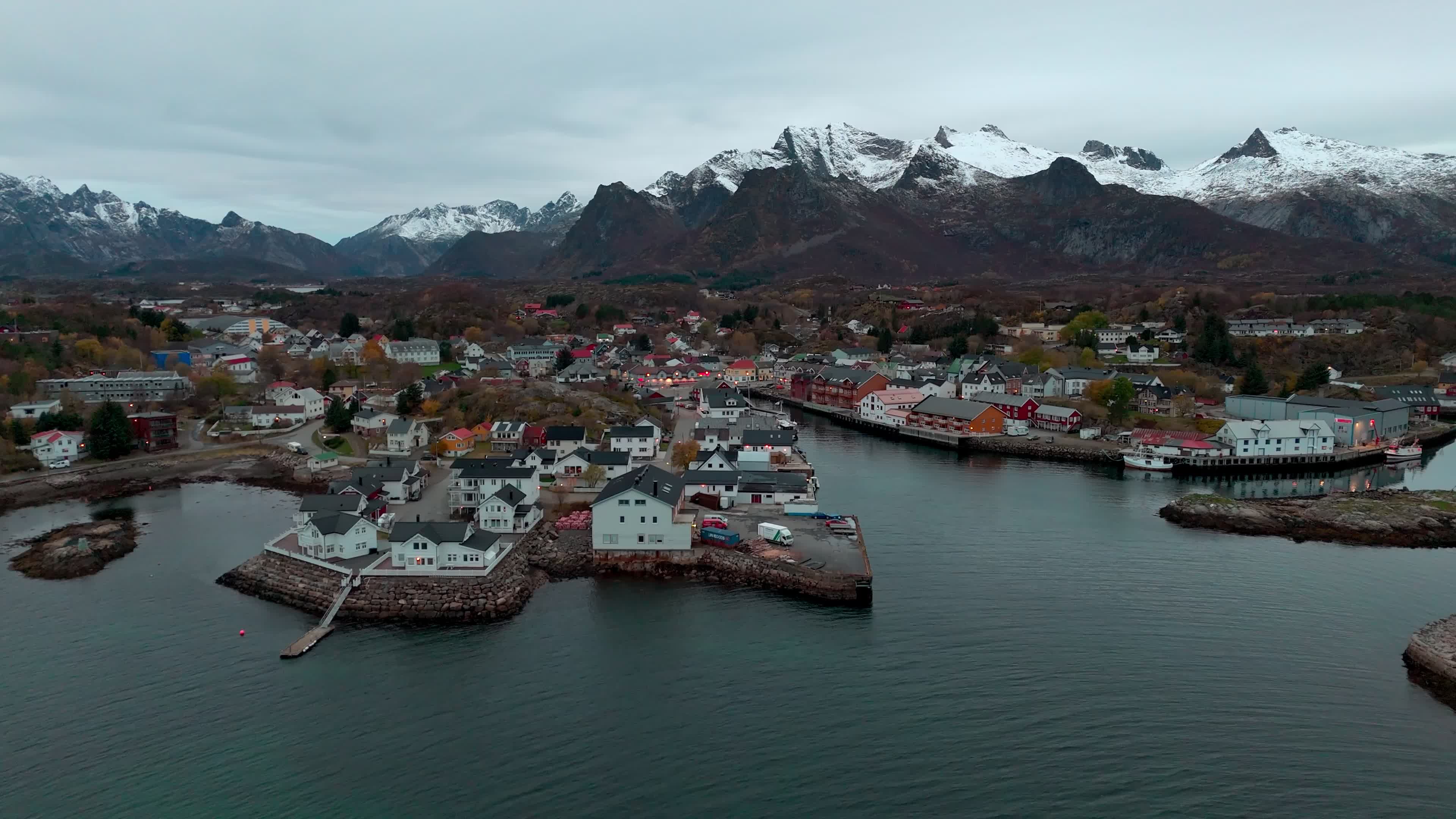 Aerial View Of Kabelvåg, Lofoten Islands, Norway