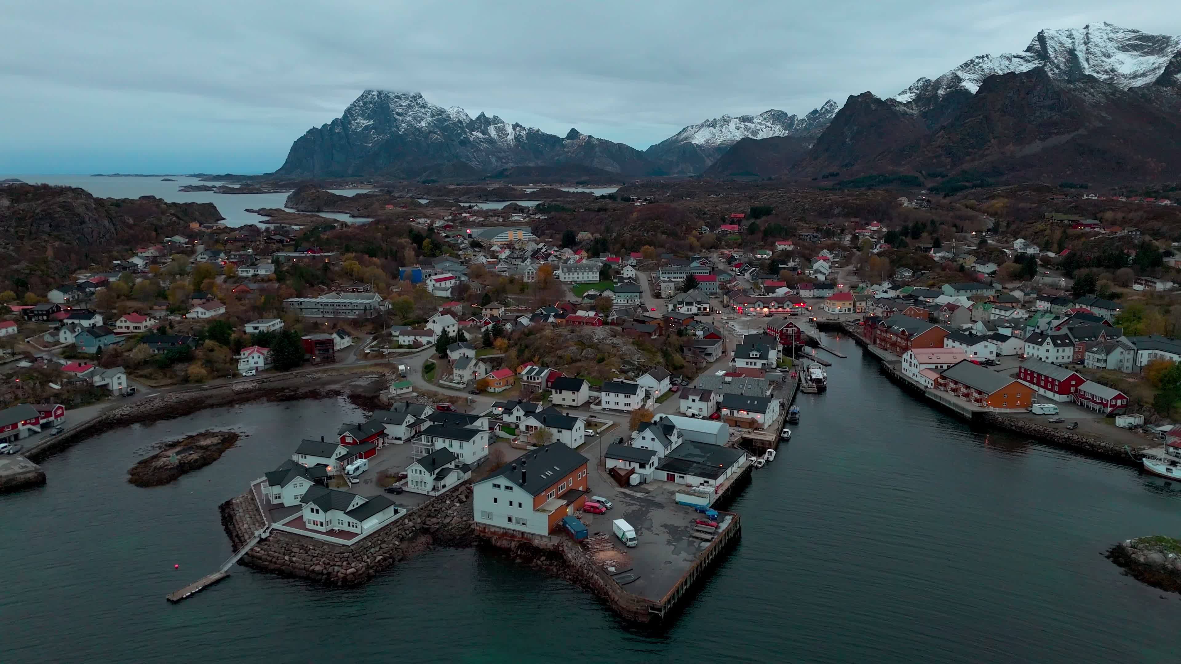 Aerial View Of Kabelvåg, Lofoten Islands, Norway