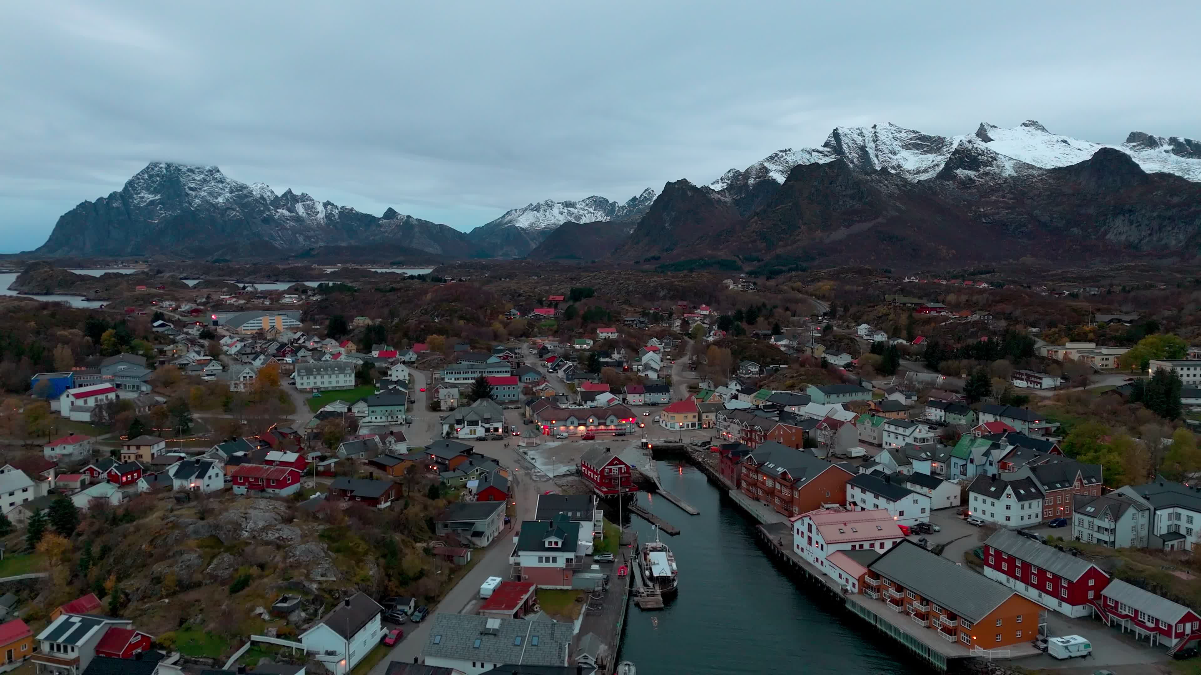 Aerial View Of Kabelvåg, Lofoten Islands, Norway