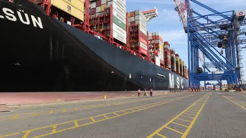 World's Largest Container Vessel Visits DCT Gdansk