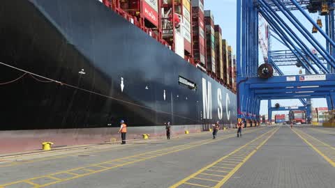 World's Largest Container Vessel Visits DCT Gdansk