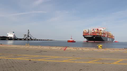 World's Largest Container Vessel Visits DCT Gdansk