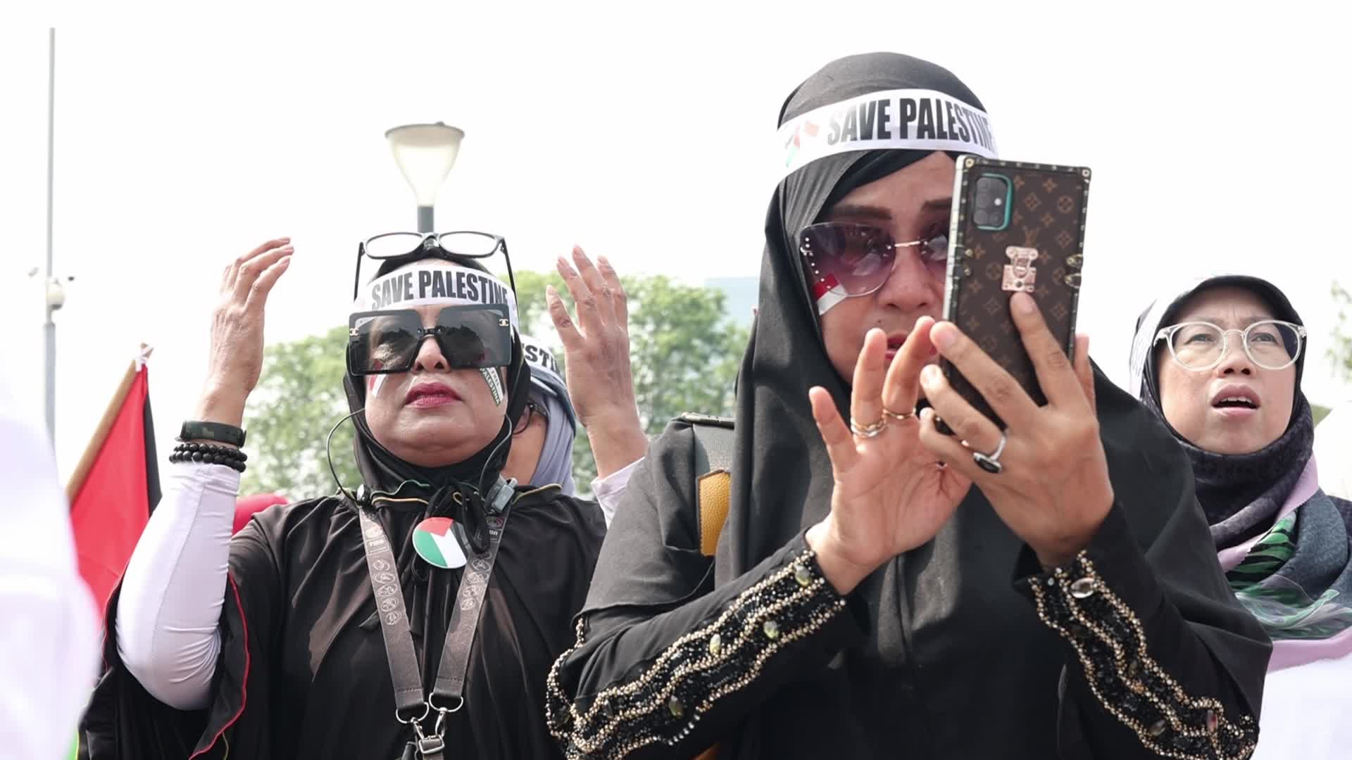 Pro-Palestinian Solidarity Rally in Jakarta, Indonesia